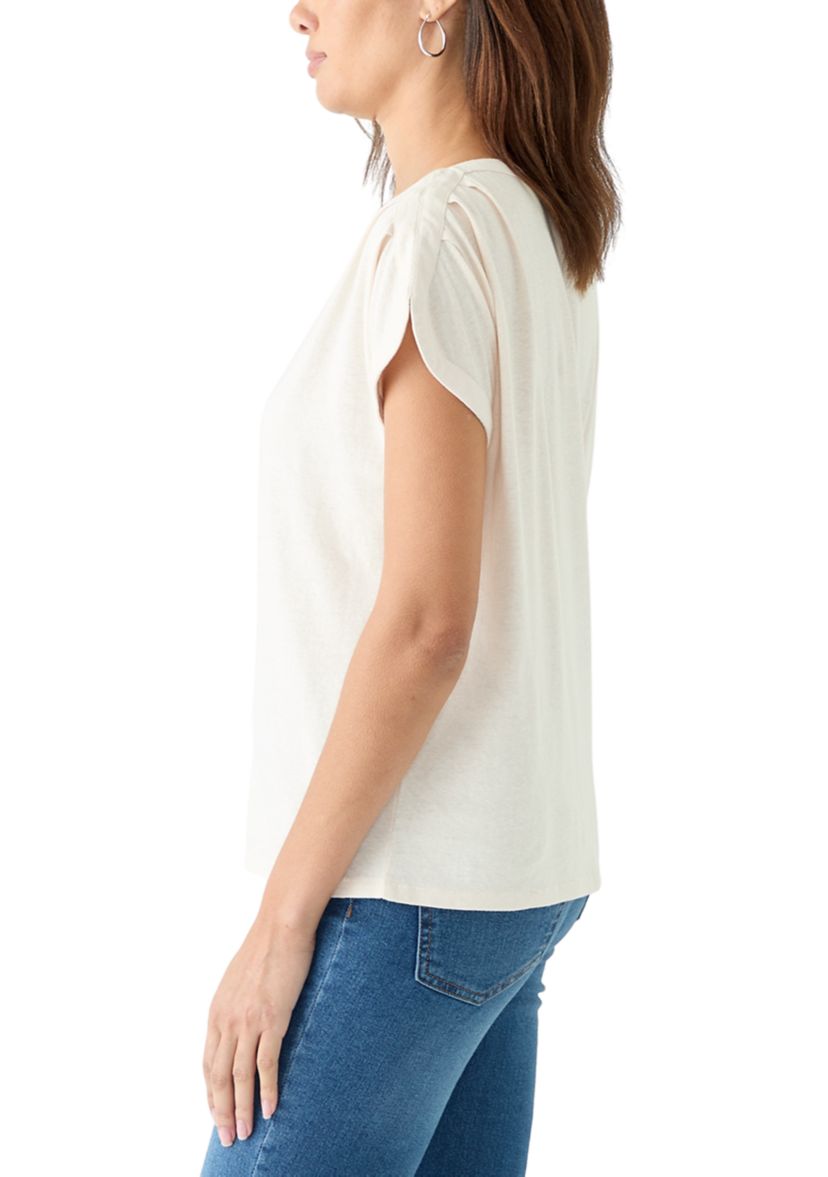 Womens Dolphin Sleeve Solid Top 