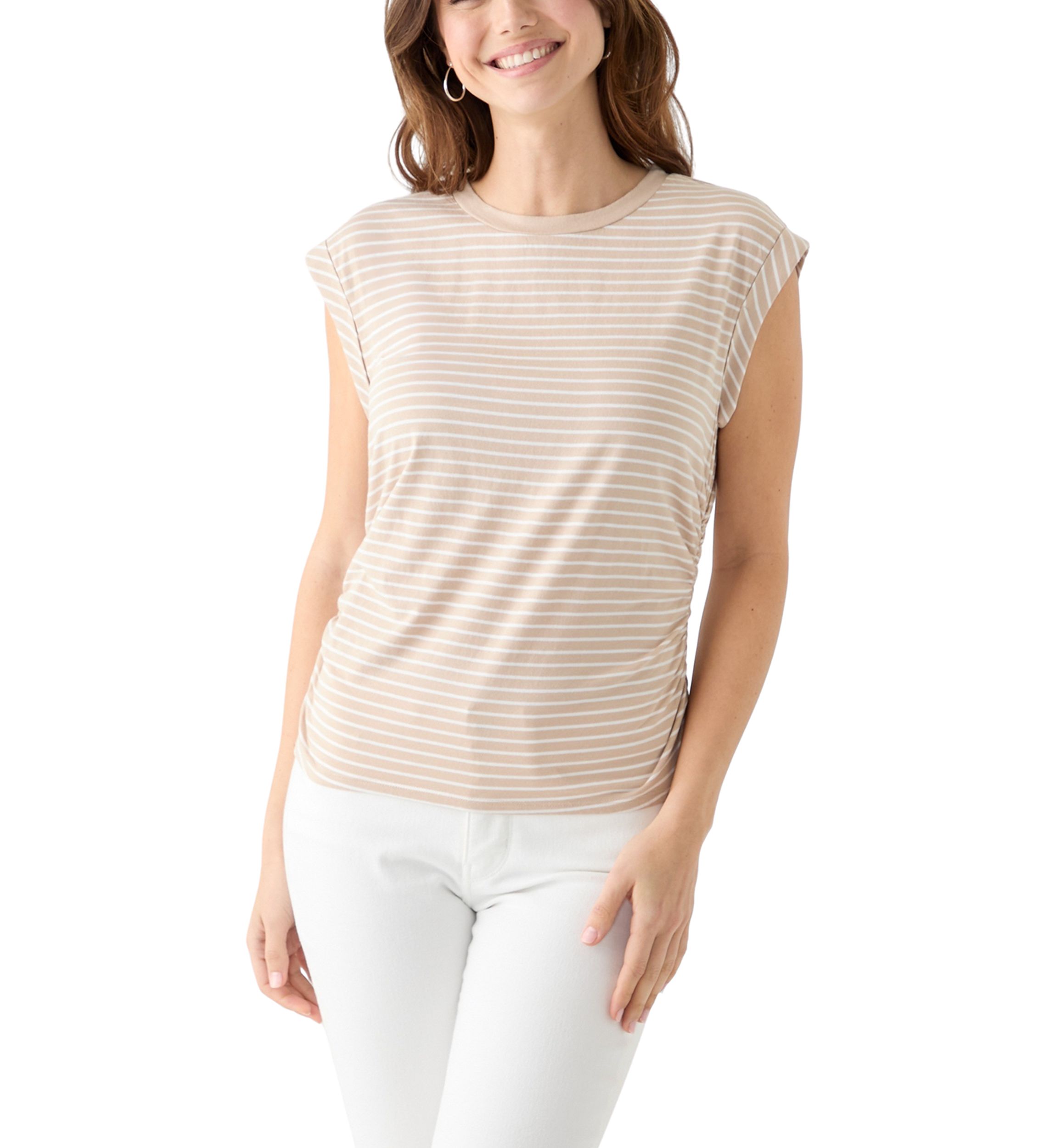 Womens Rolled Shoulder T-Shirt