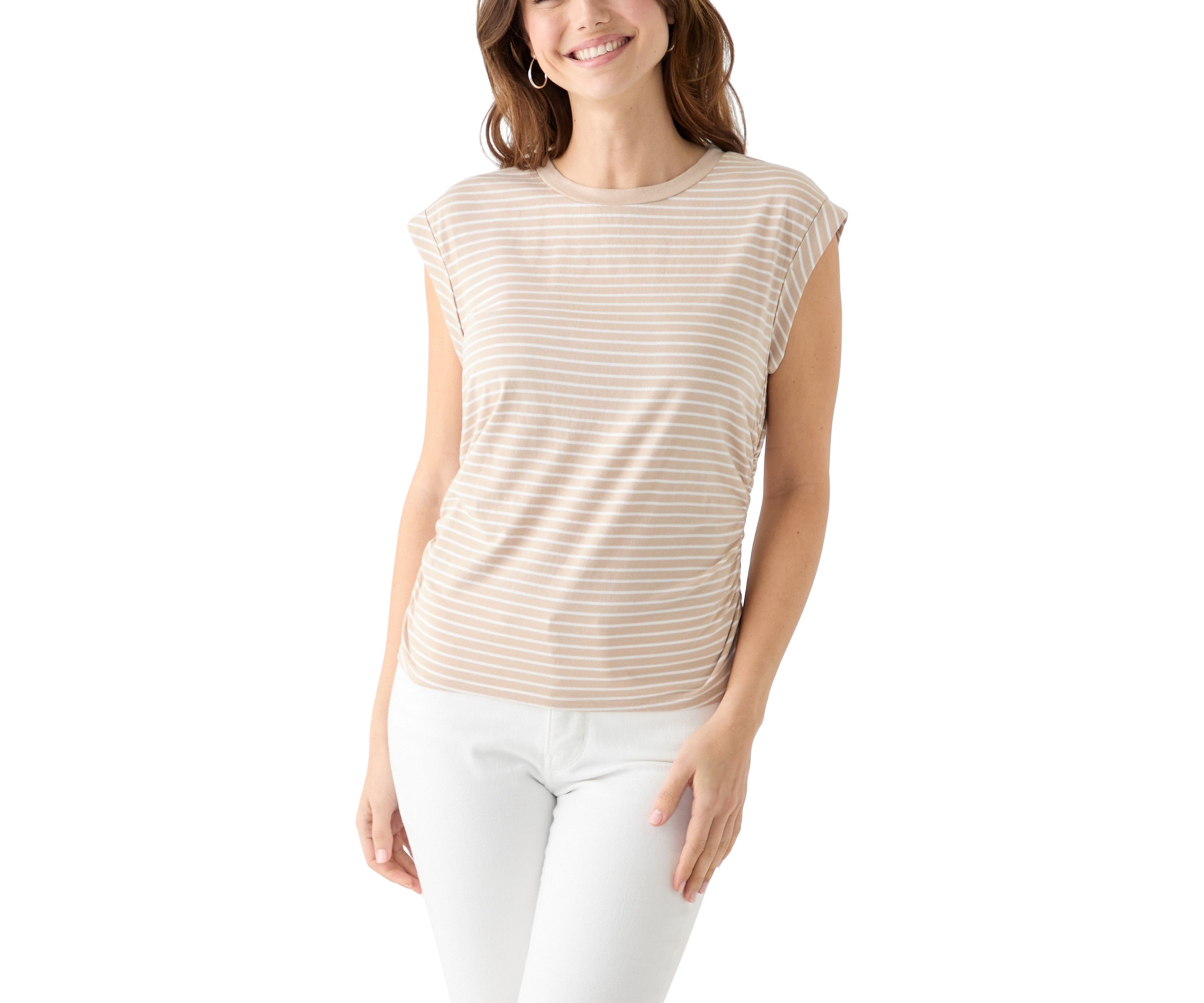 Womens Rolled Shoulder T-Shirt