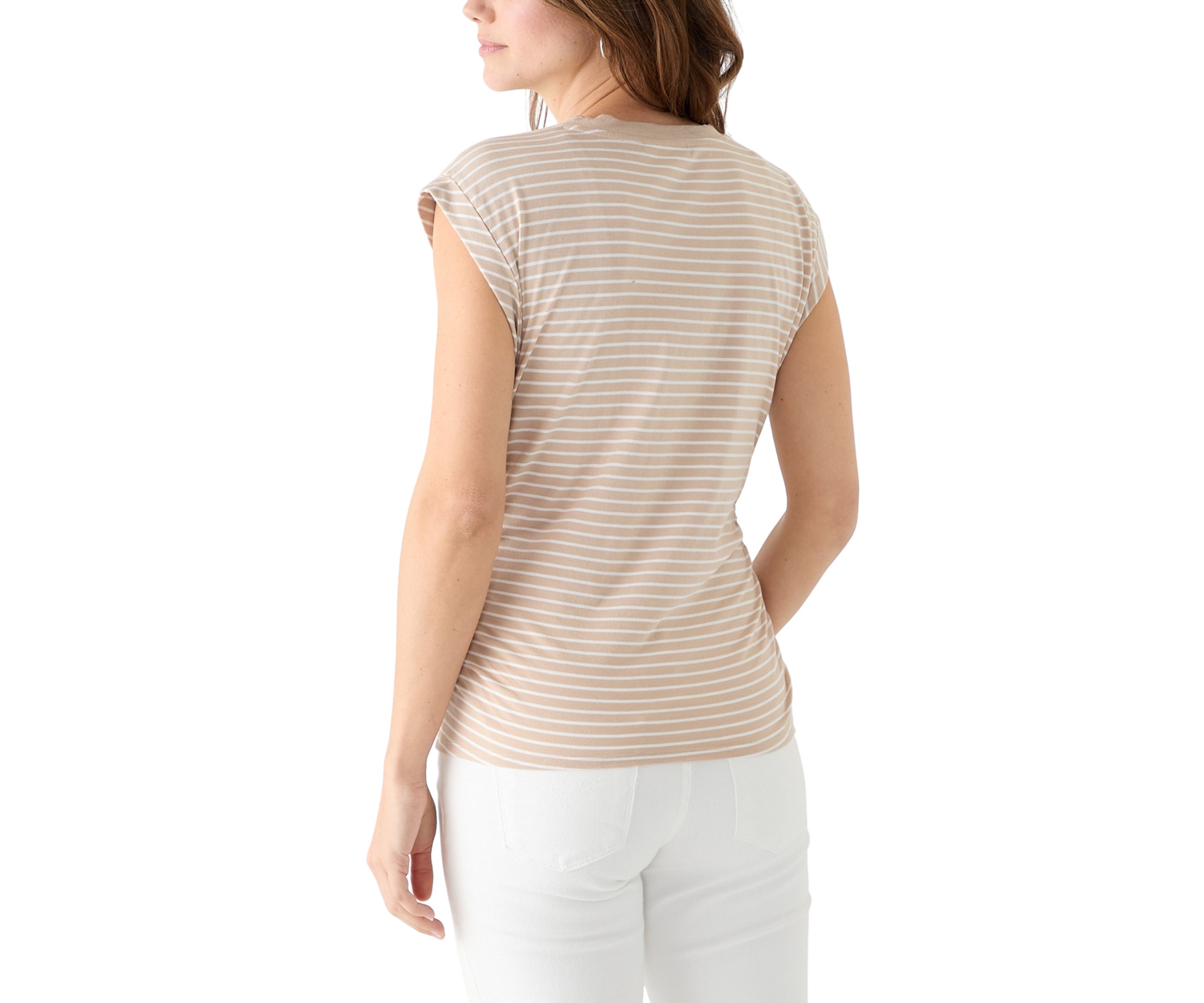 Womens Rolled Shoulder T-Shirt