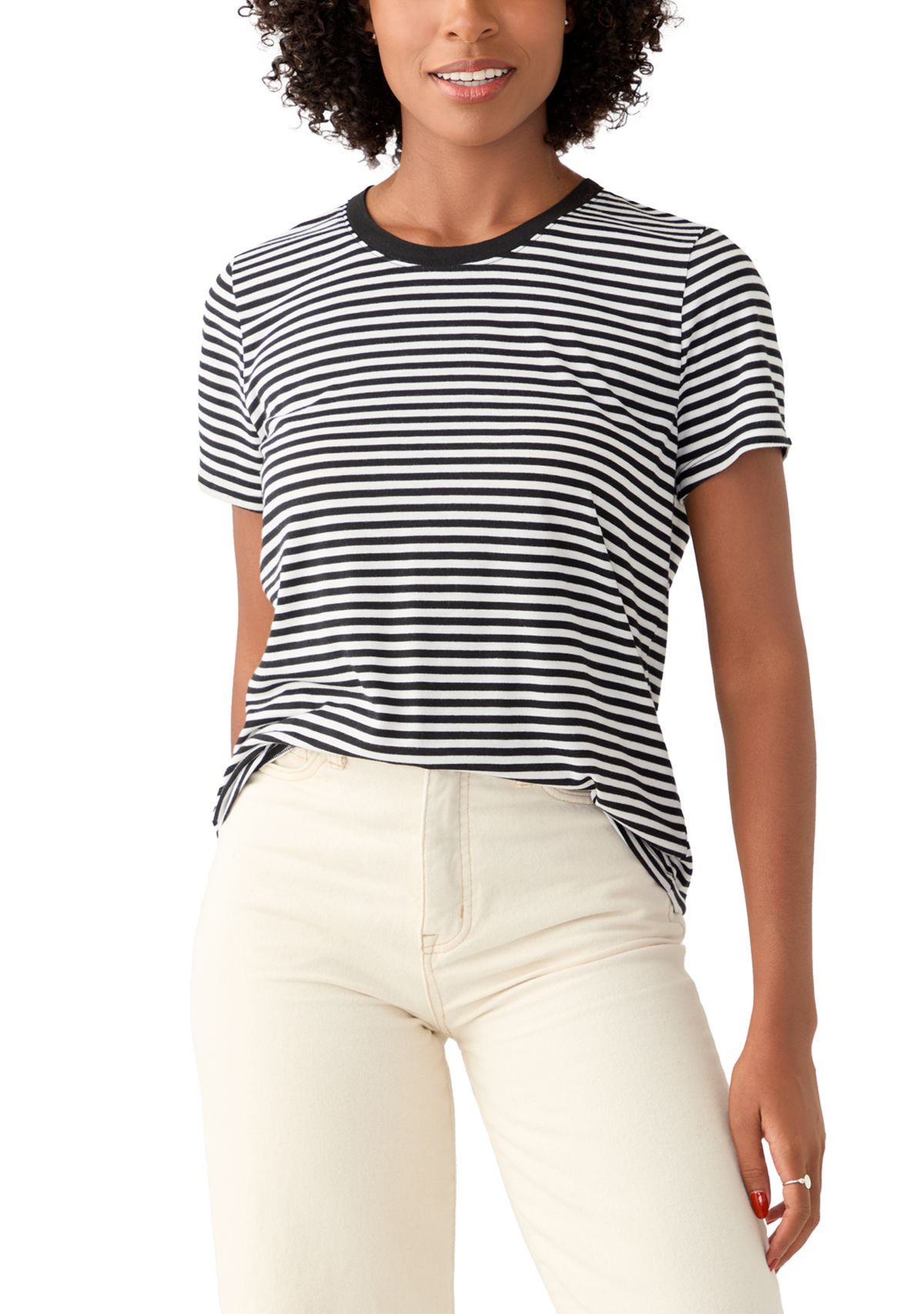 Womens Short Sleeve Crew Neck Printed T-Shirt
