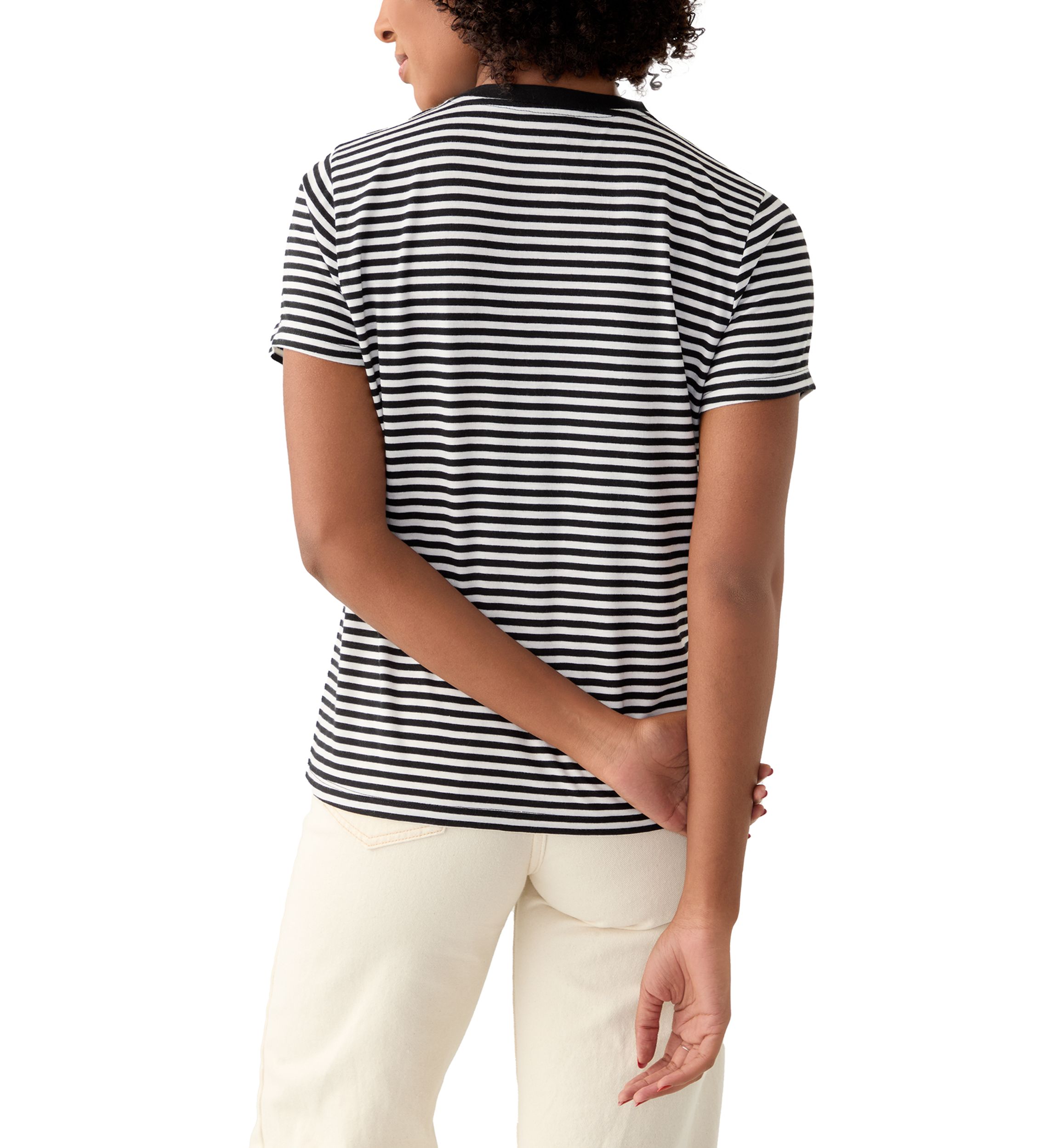 Womens Short Sleeve Crew Neck Printed T-Shirt