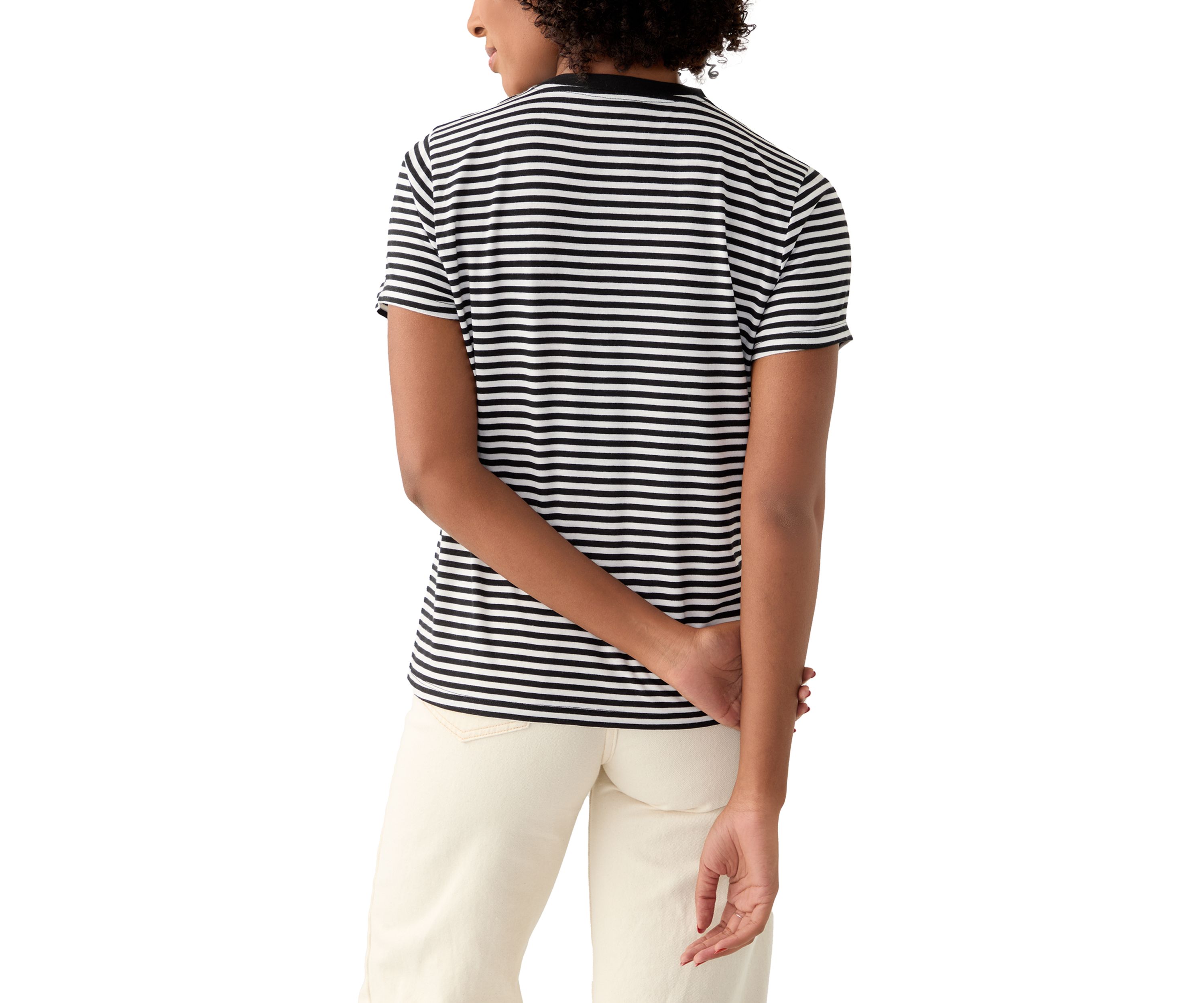 Womens Short Sleeve Crew Neck Printed T-Shirt
