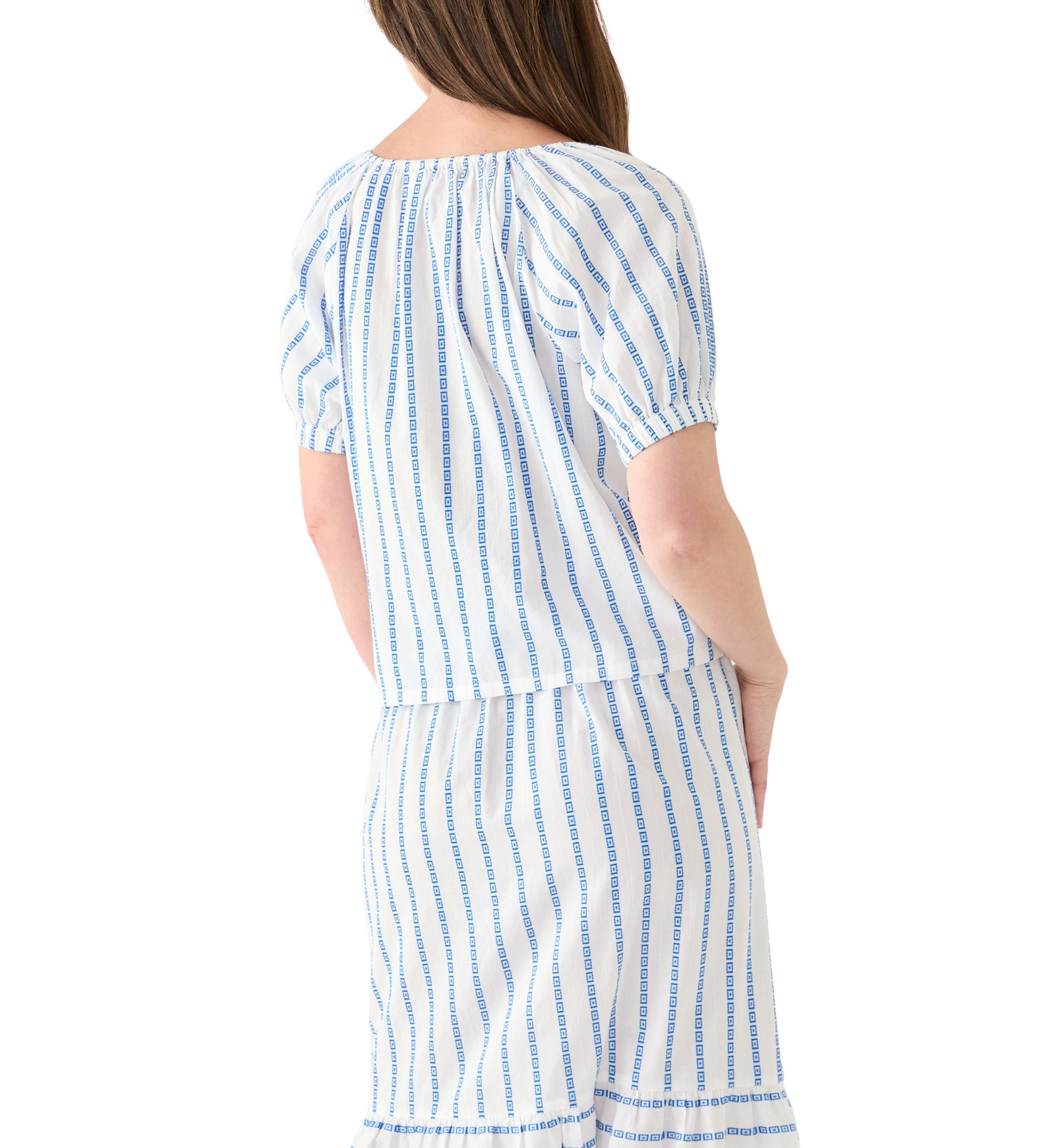 Womens Scoop Neck Button Front Top 