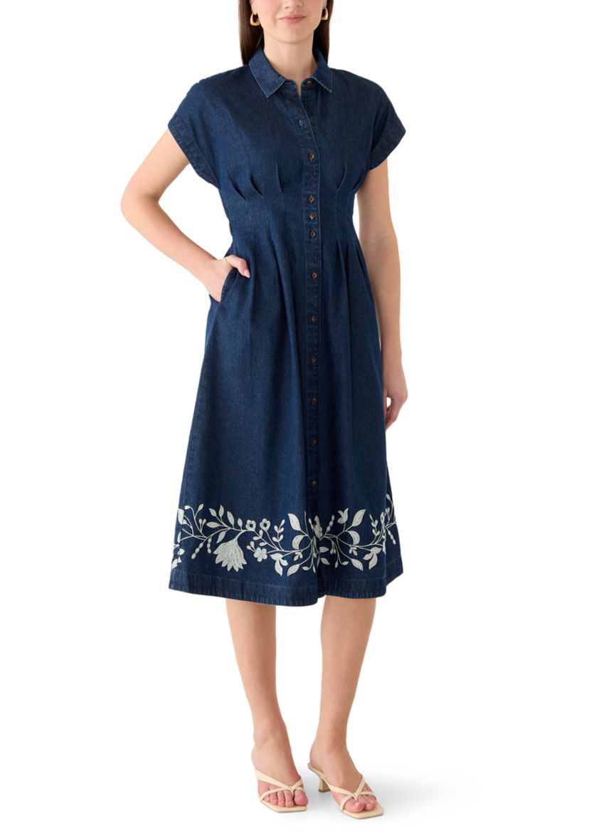 gingham denim dress Plaid Mini L Blu Pepper Strapless Denim stretch denim 10/3/24-BS Train Length:Medium (50cm - shown)