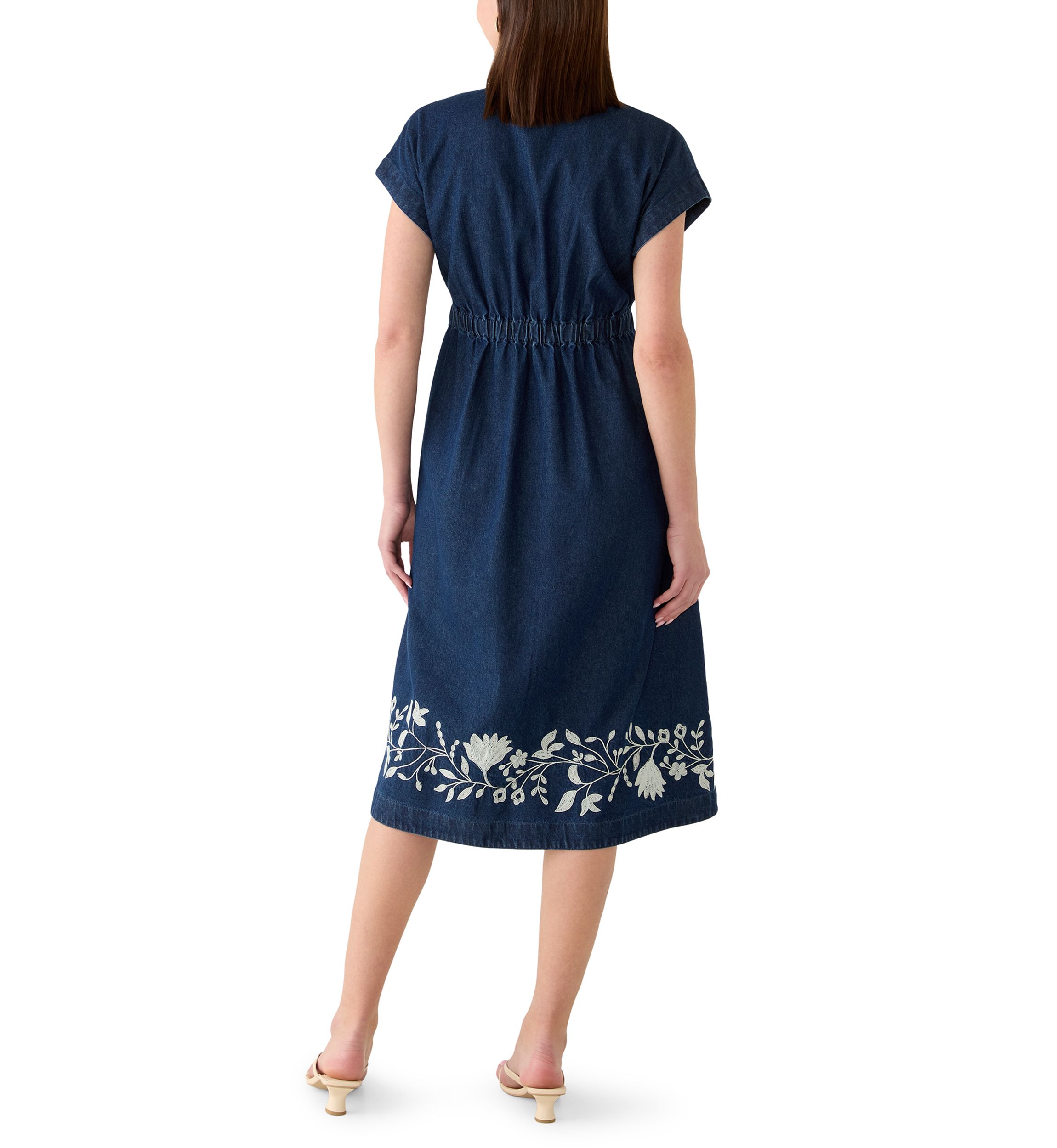 belk womens dresses Oak & Trellis Women's Split Neck Tiered Shift Dress empire waist Evening & Formal Dresses |