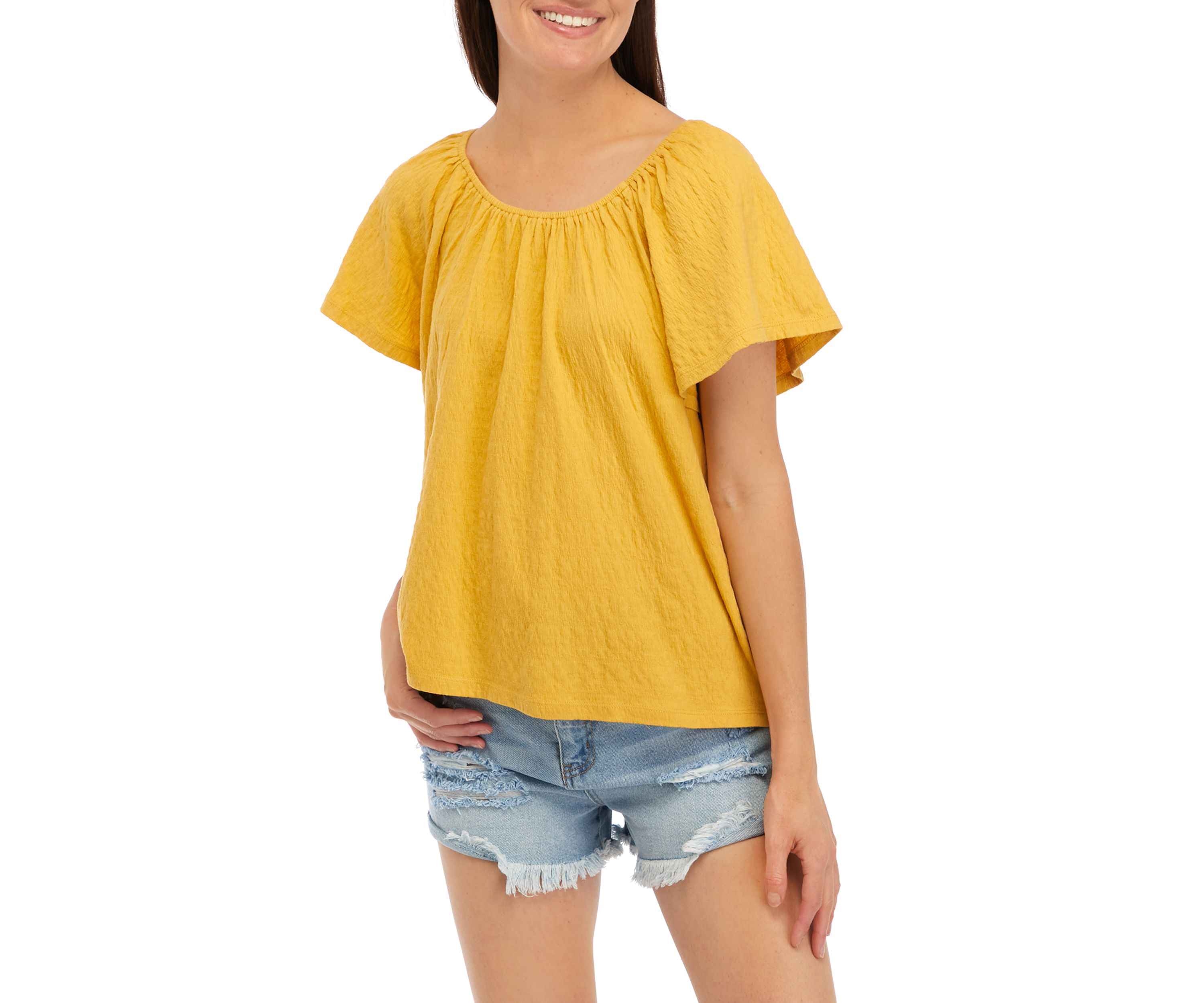 Petite Short Sleeve Swing Top