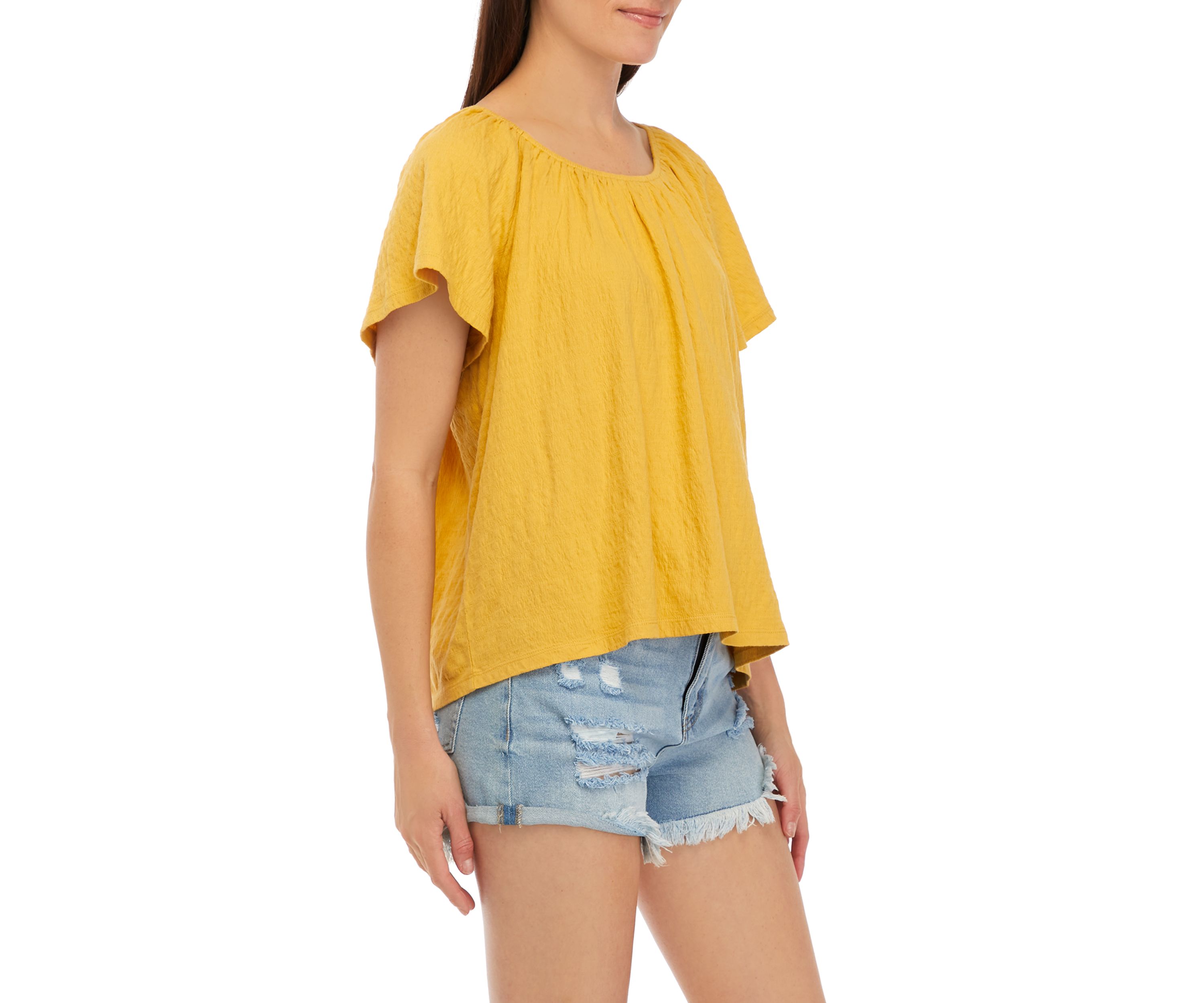 Petite Short Sleeve Swing Top