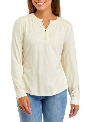Natural Reflections Christmas List Long-Sleeve Shirt for Ladies