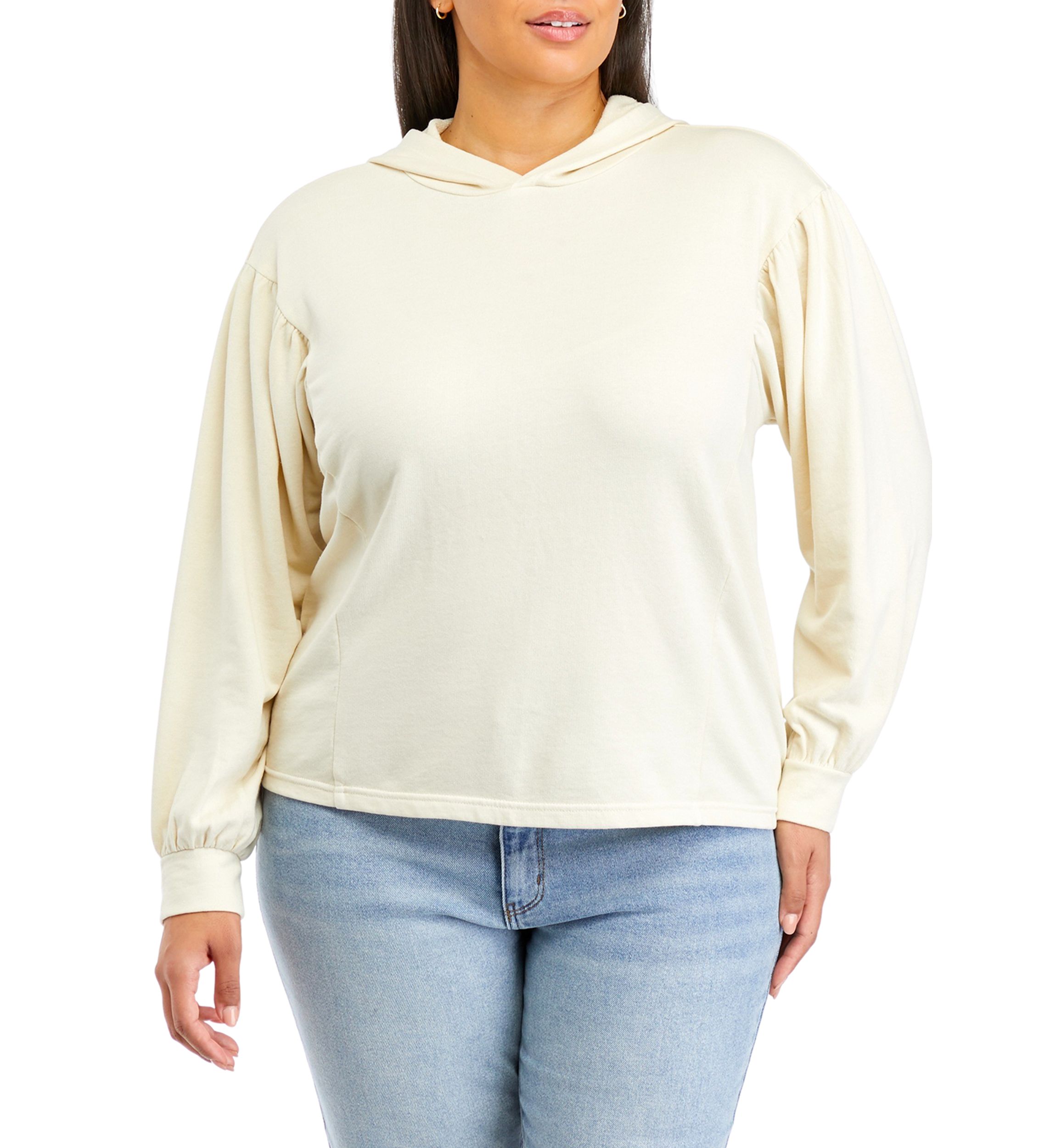 Plus Size Seamed Hoodie