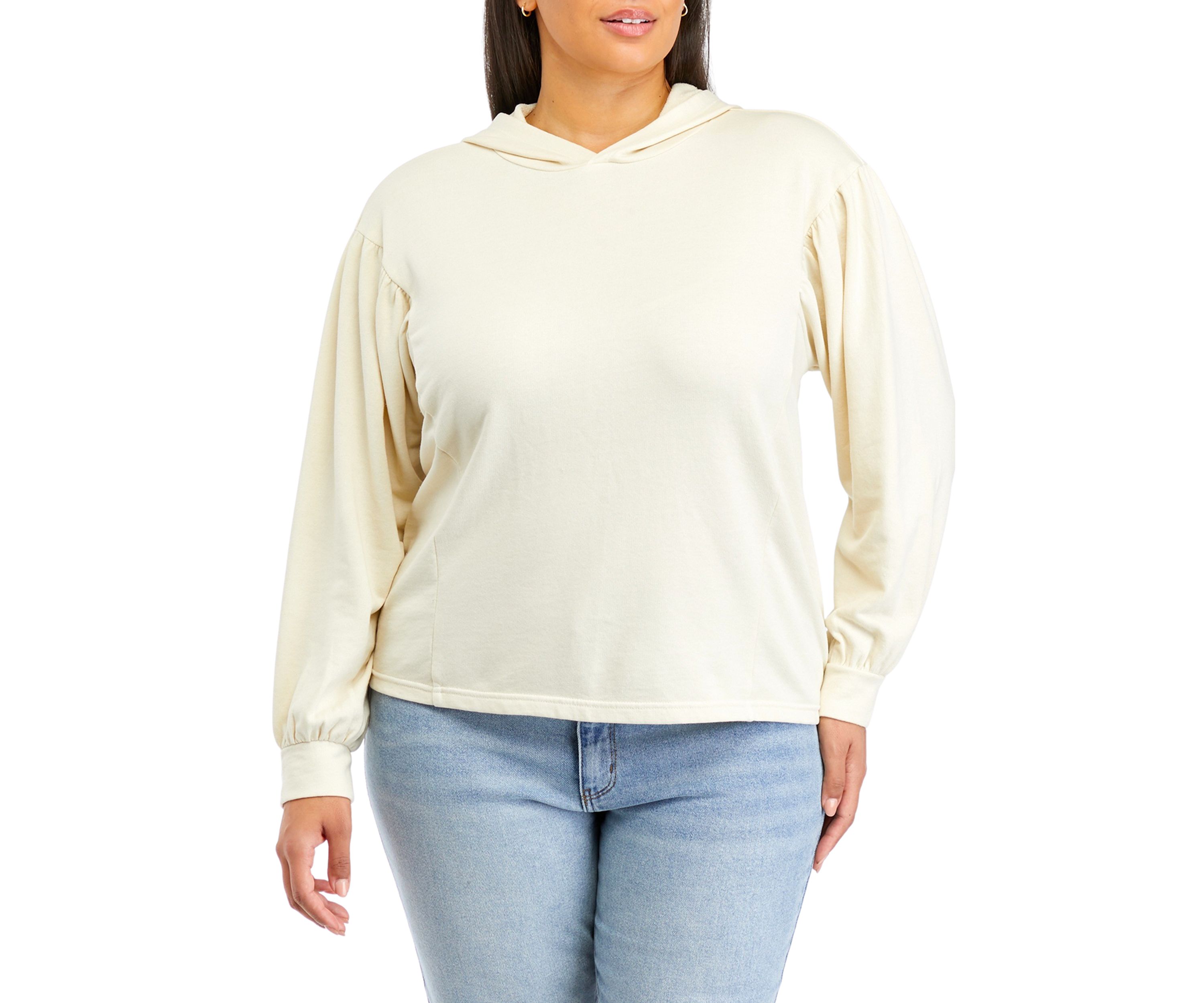 Plus Size Seamed Hoodie