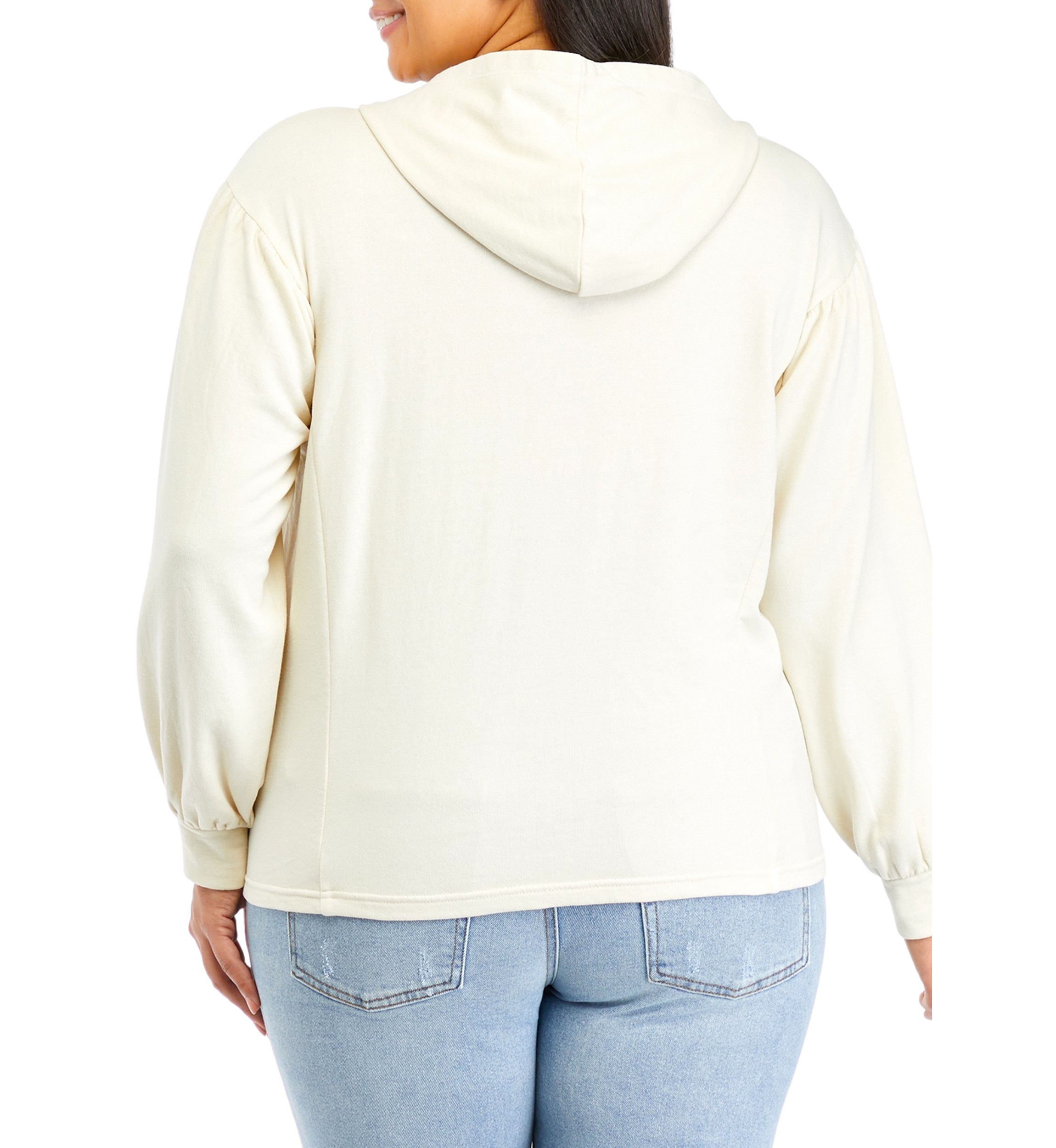 Plus Size Seamed Hoodie