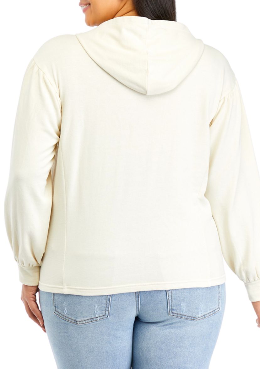 Plus Size Seamed Hoodie