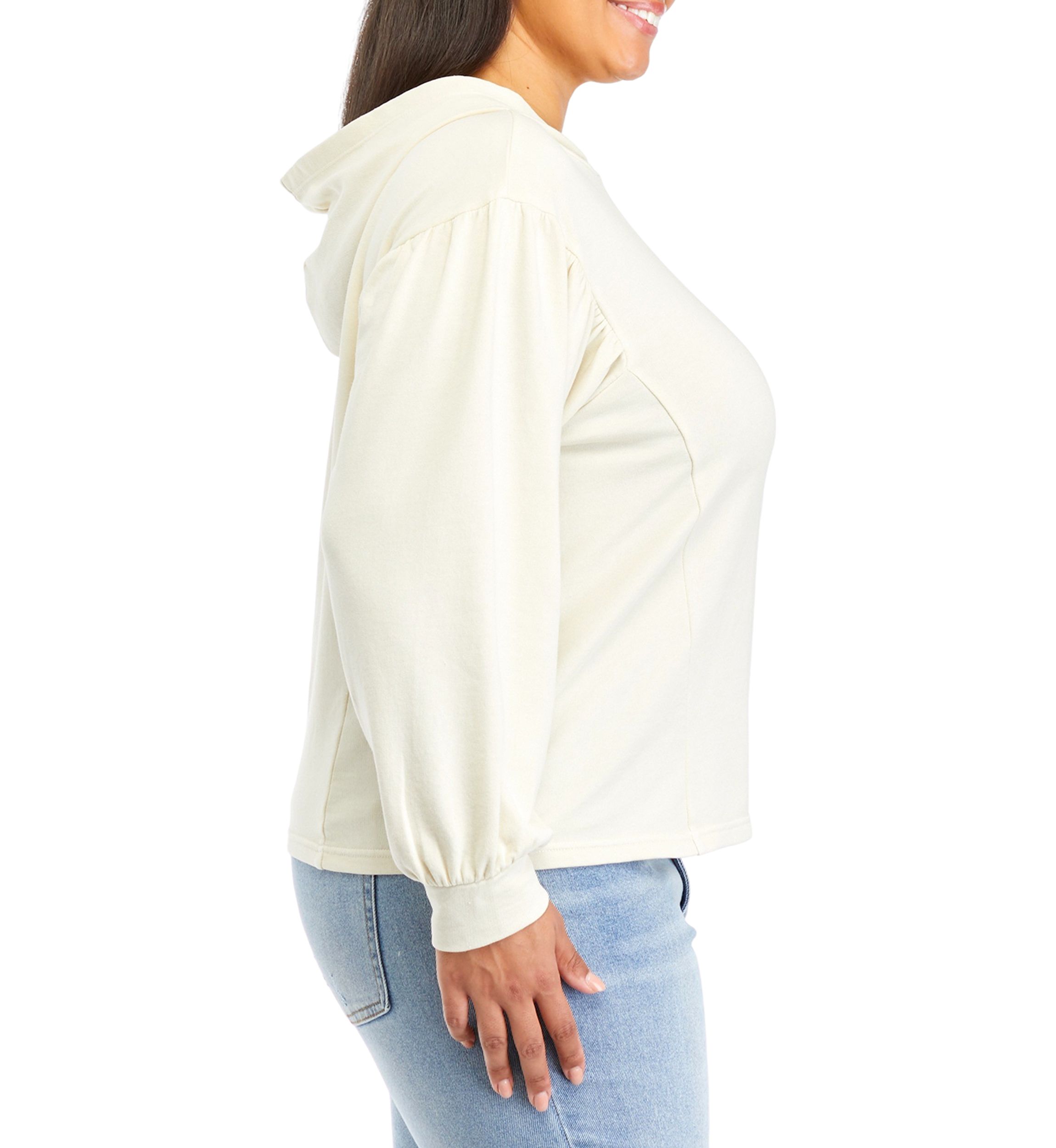 Plus Size Seamed Hoodie