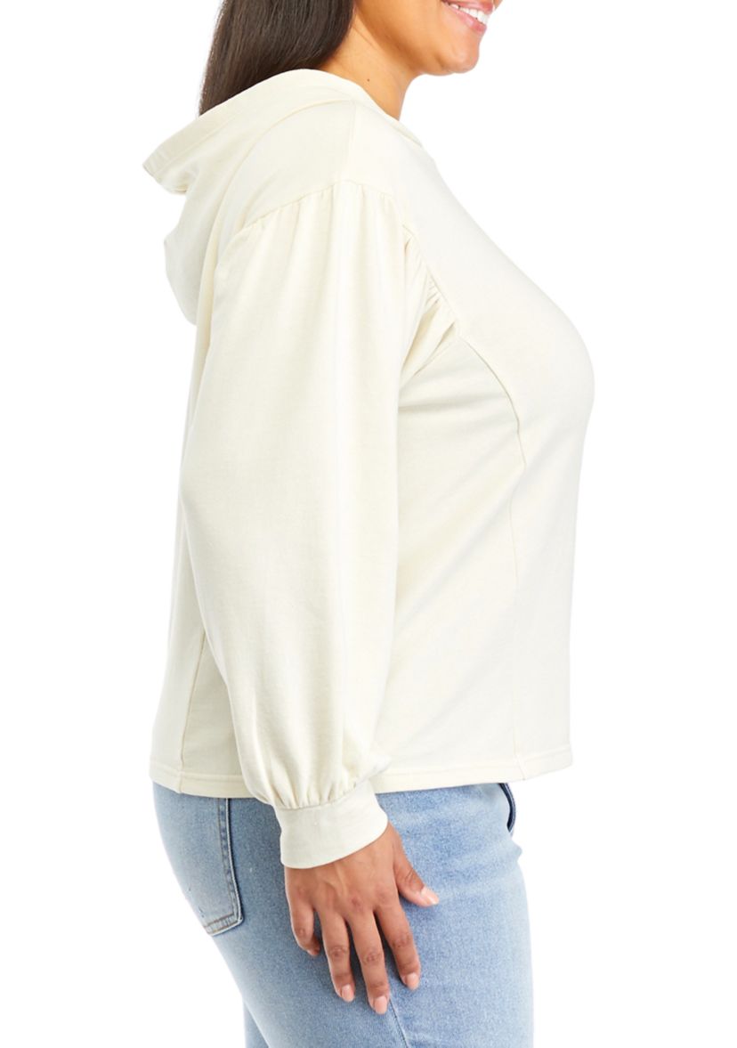 Plus Size Seamed Hoodie