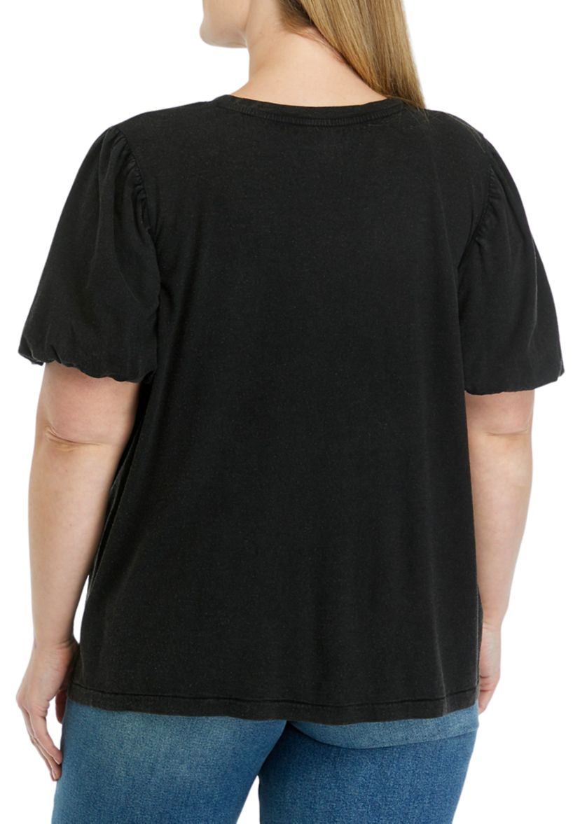 Plus Size Puff Sleeve Top