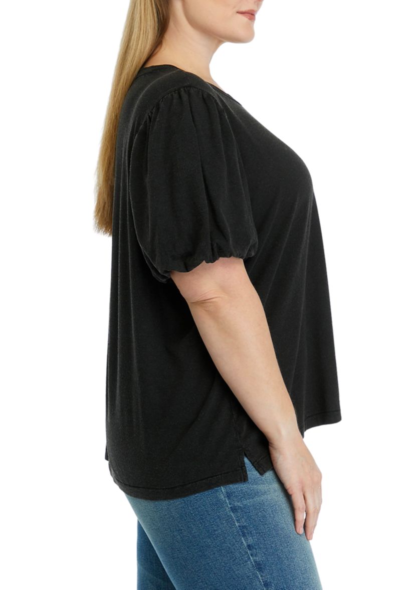 Plus Size Puff Sleeve Top