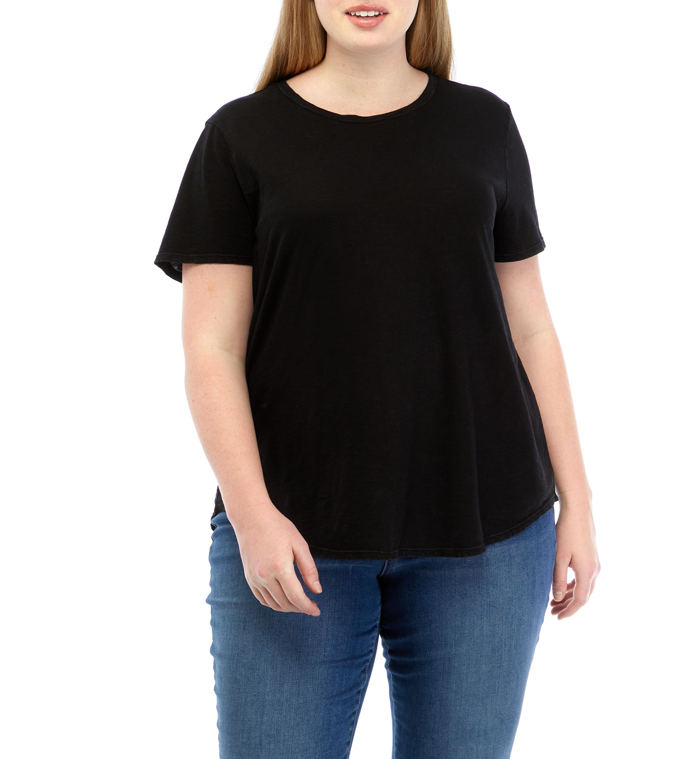 Plus Size Short Sleeve Crew Neck T-Shirt