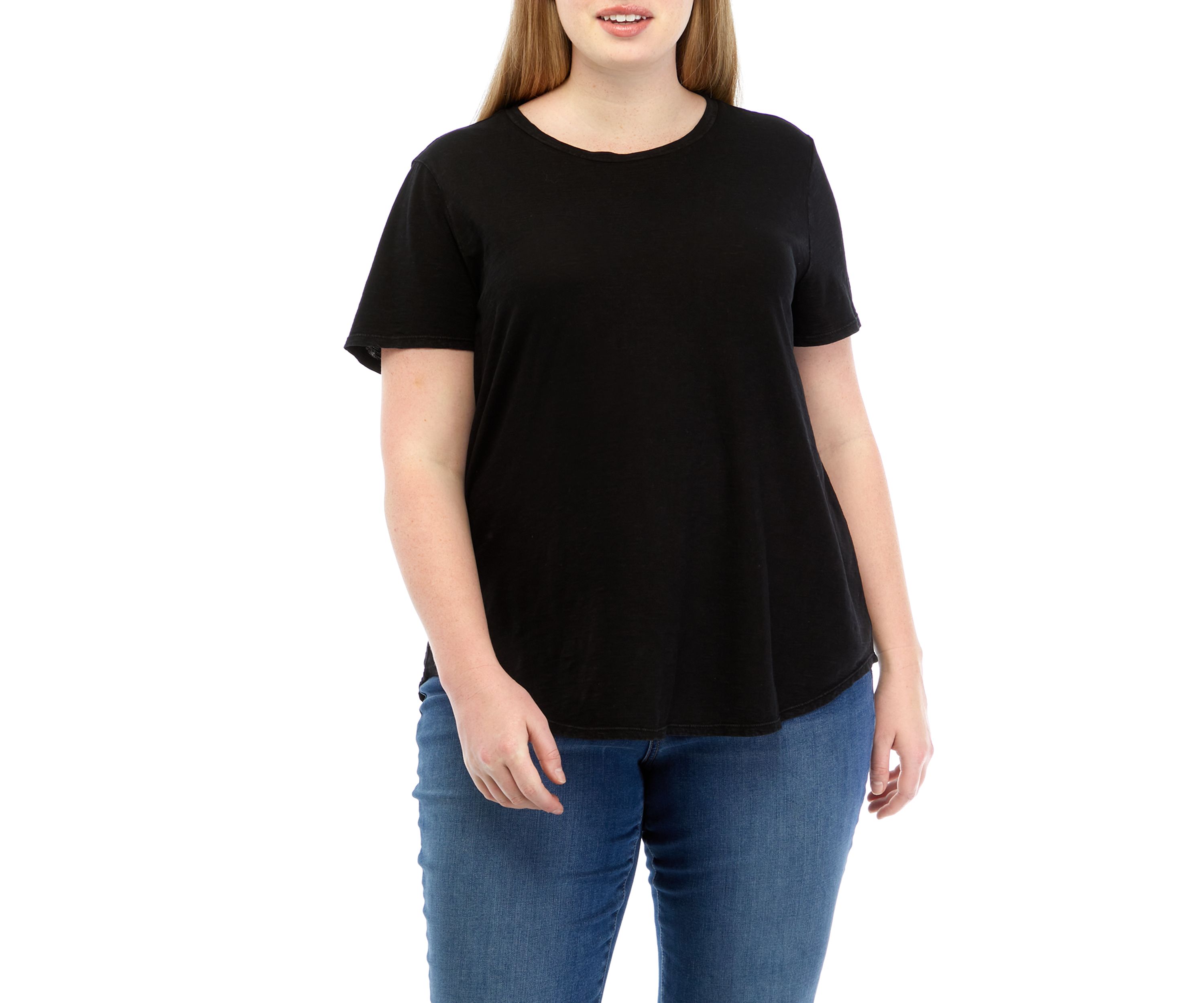 Plus Size Short Sleeve Crew Neck T-Shirt