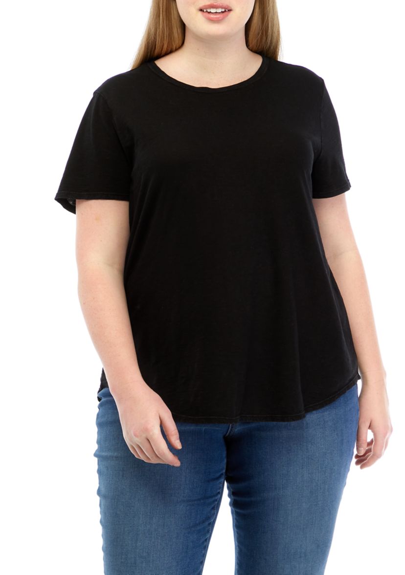 Plus Size Short Sleeve Crew Neck T-Shirt