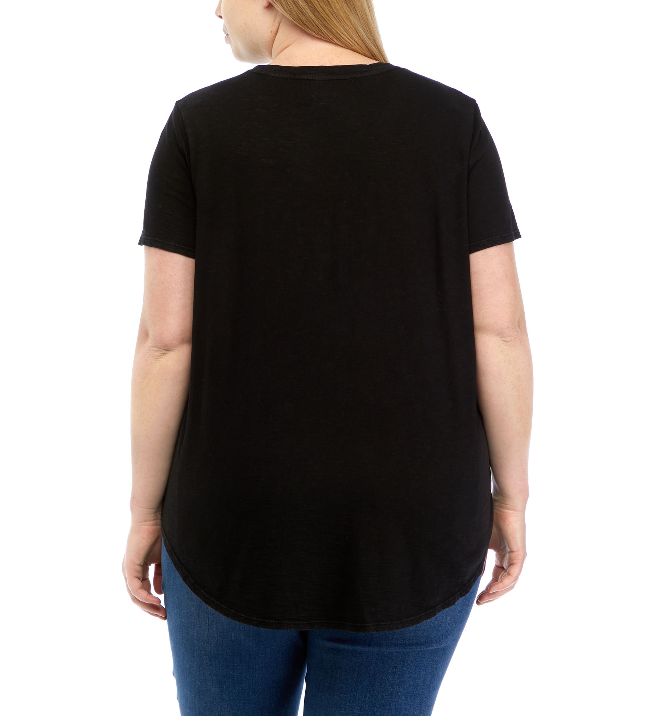 Plus Size Short Sleeve Crew Neck T-Shirt