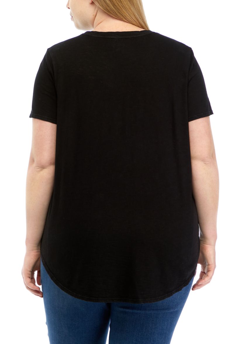Plus Size Short Sleeve Crew Neck T-Shirt