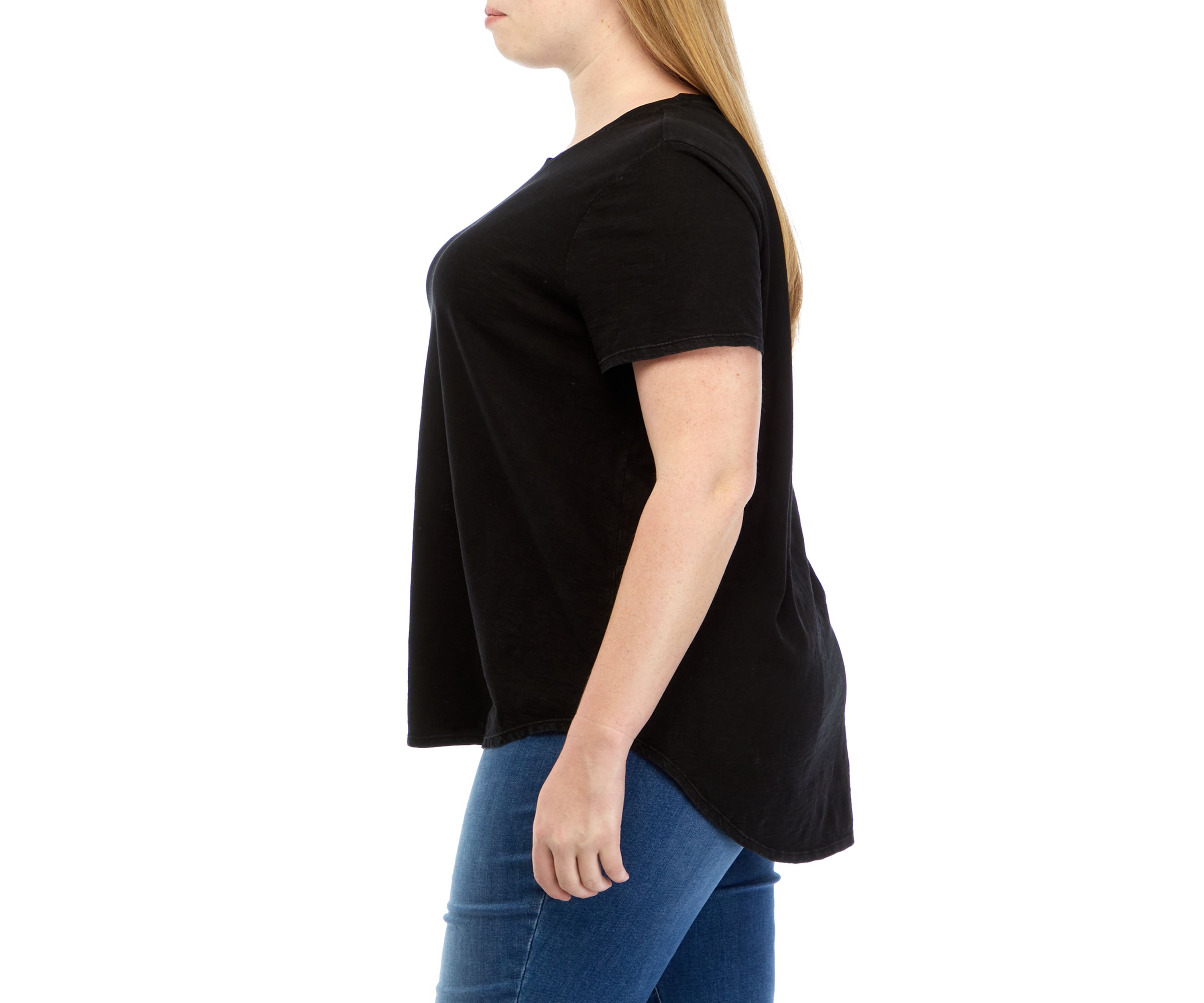 Plus Size Short Sleeve Crew Neck T-Shirt