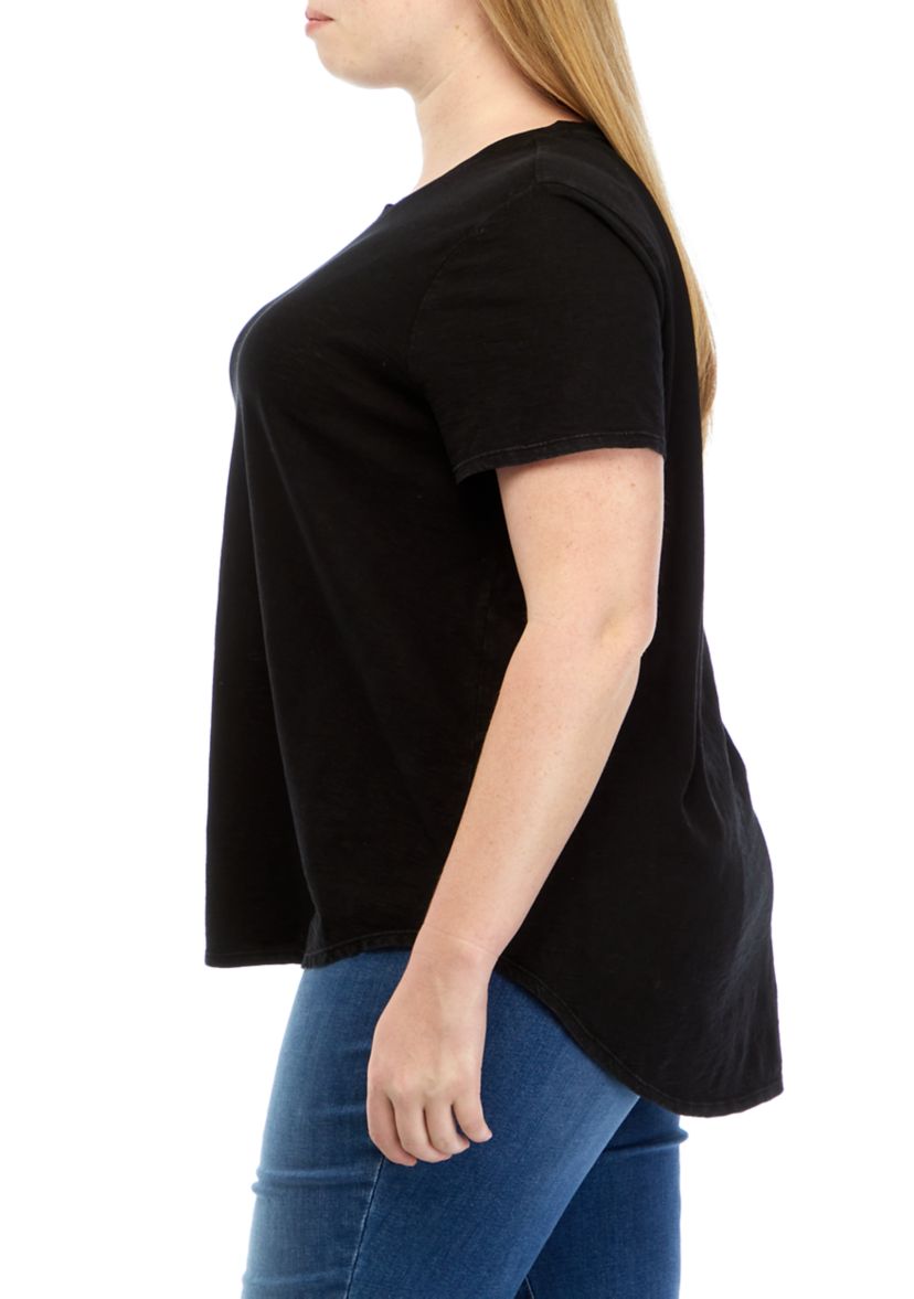 Plus Size Short Sleeve Crew Neck T-Shirt