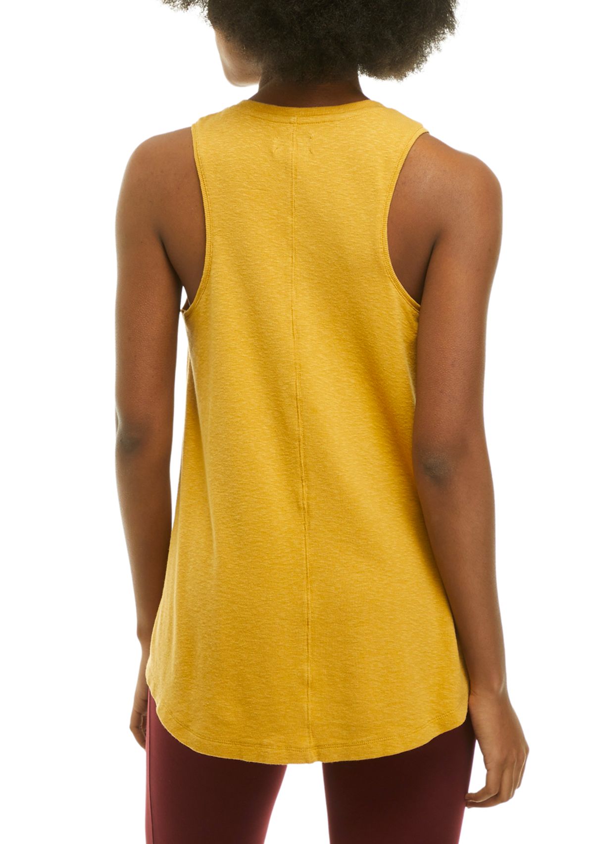 Studio Womens Ribbed V-Neck Tank Top