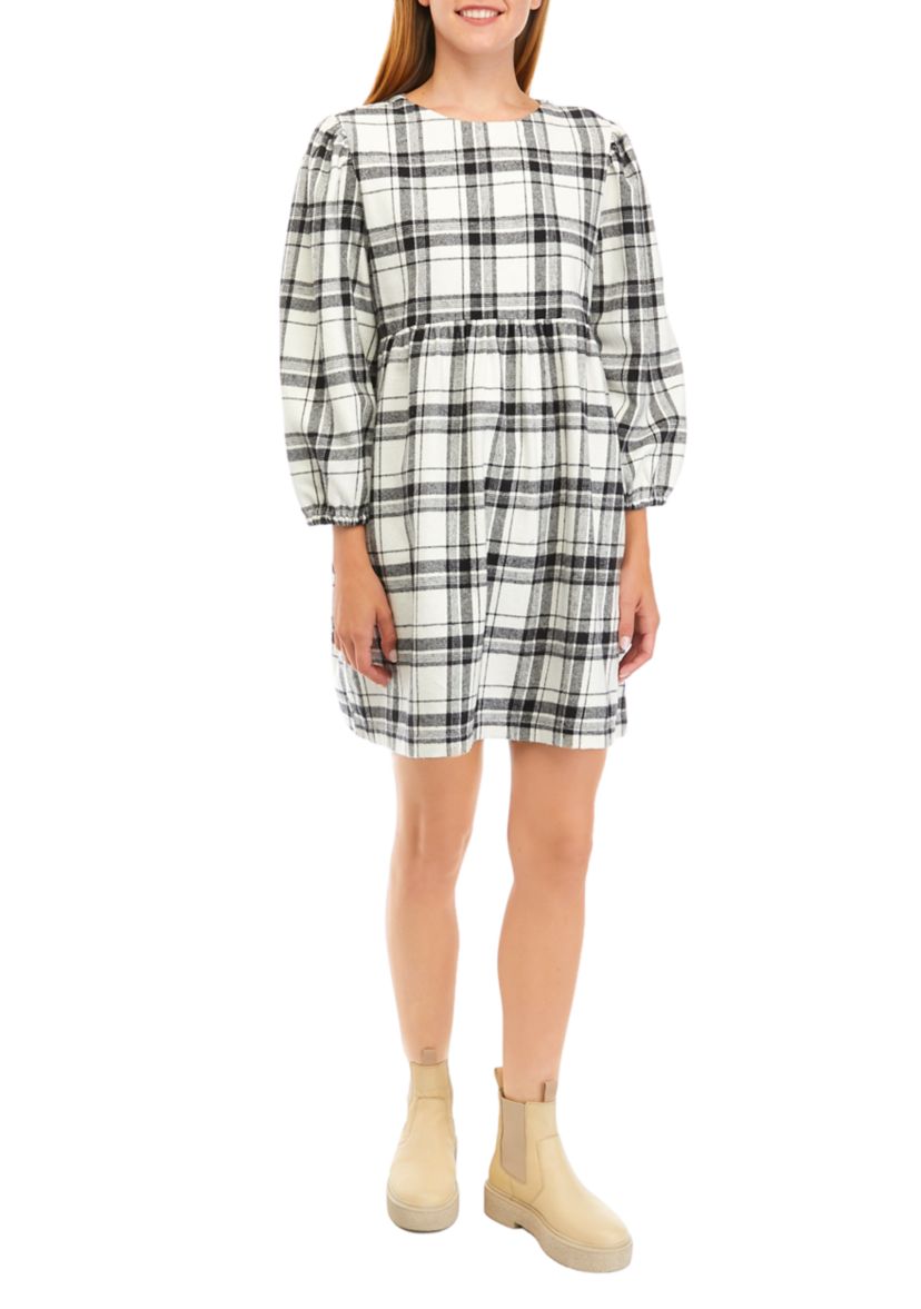Plaid Babydoll Dress