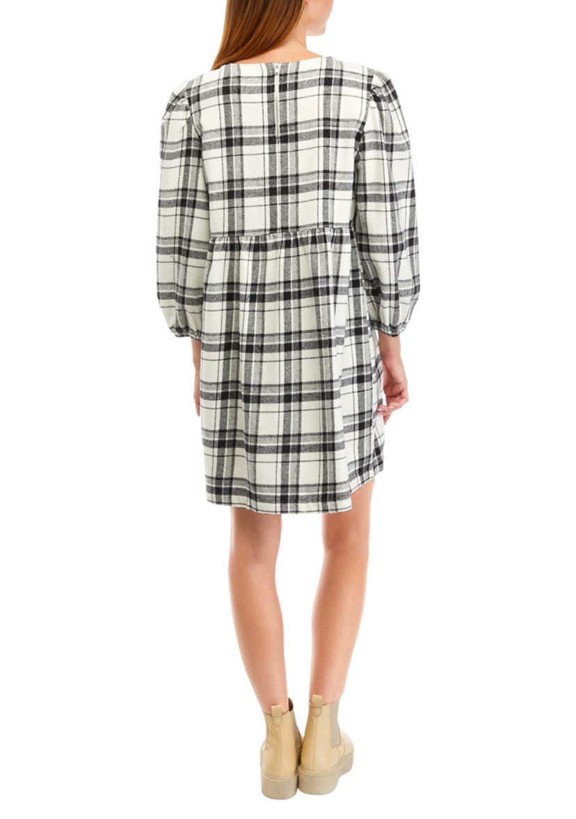 Plaid Babydoll Dress