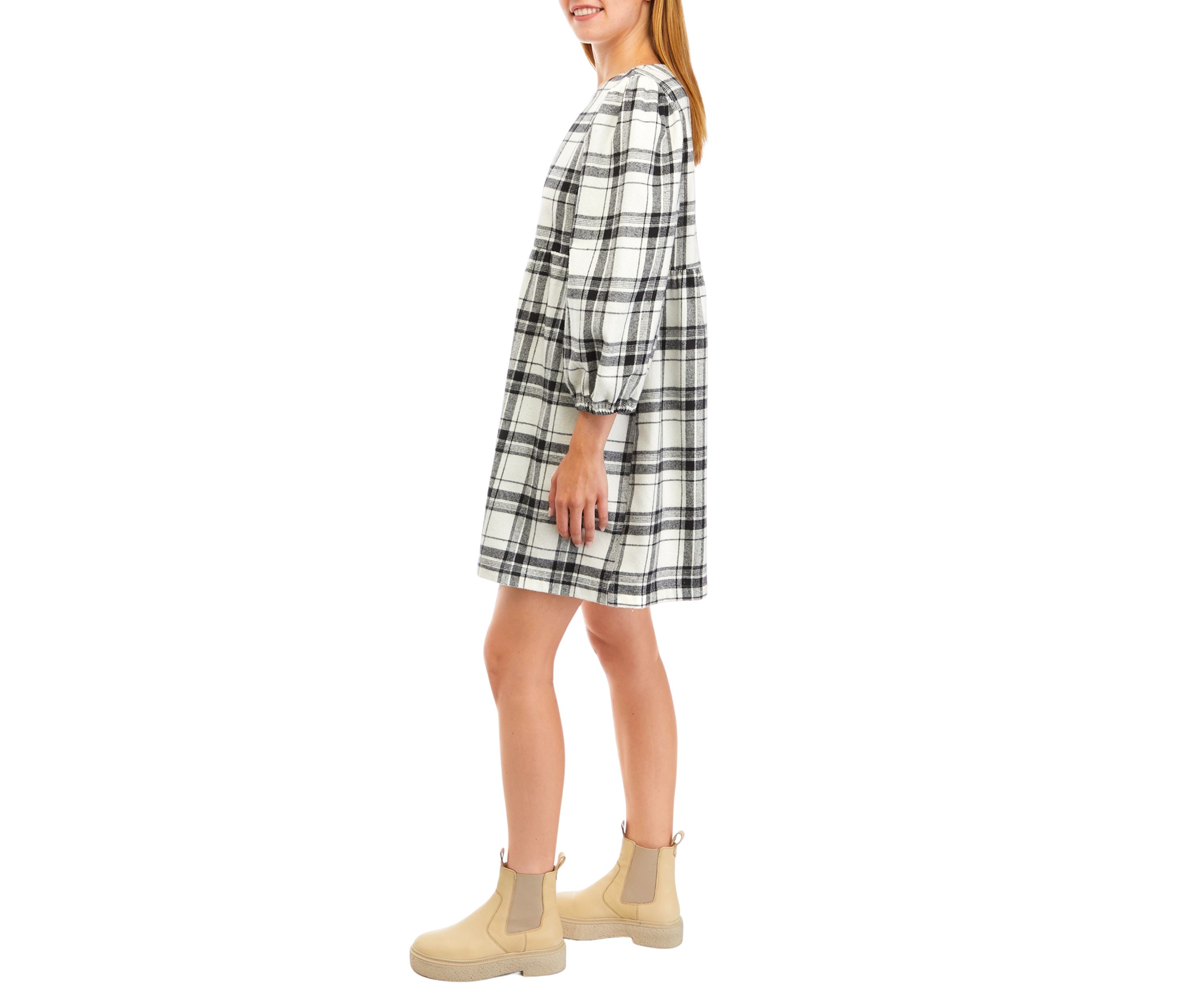Plaid Babydoll Dress