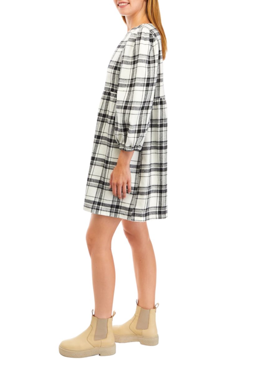 Plaid Babydoll Dress