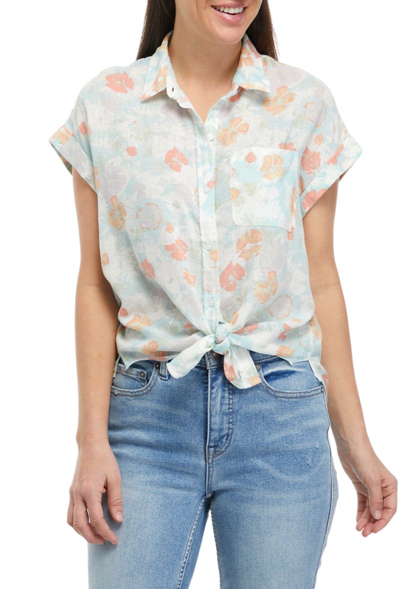 Printed Short Sleeve Camp Shirt