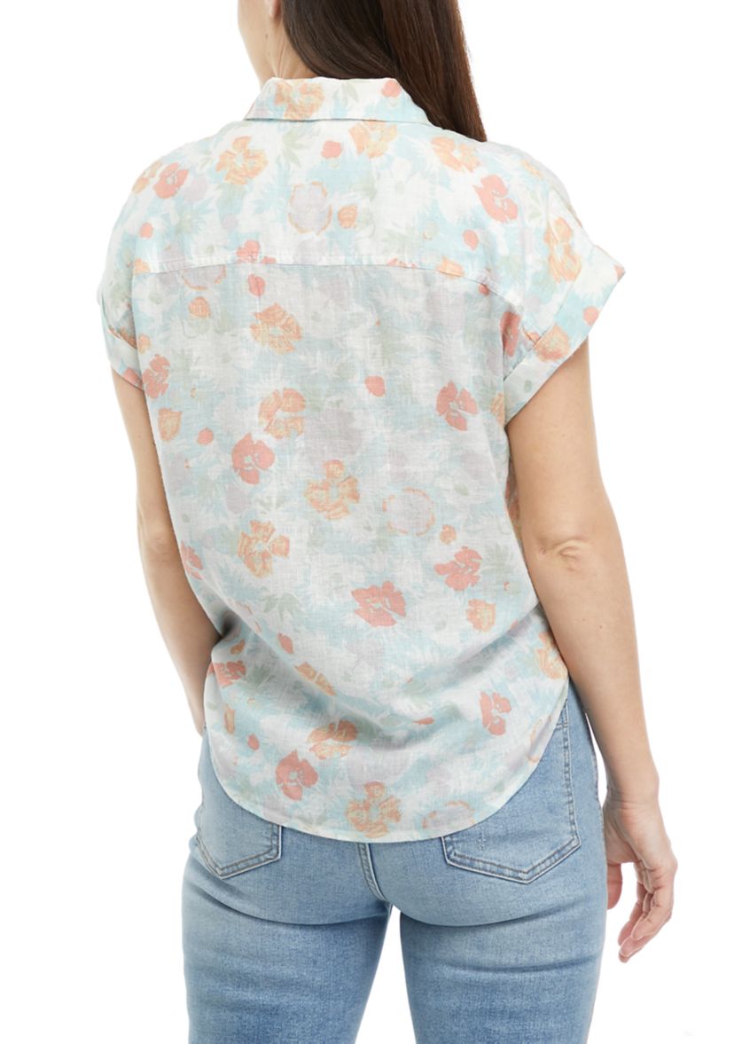 Printed Short Sleeve Camp Shirt