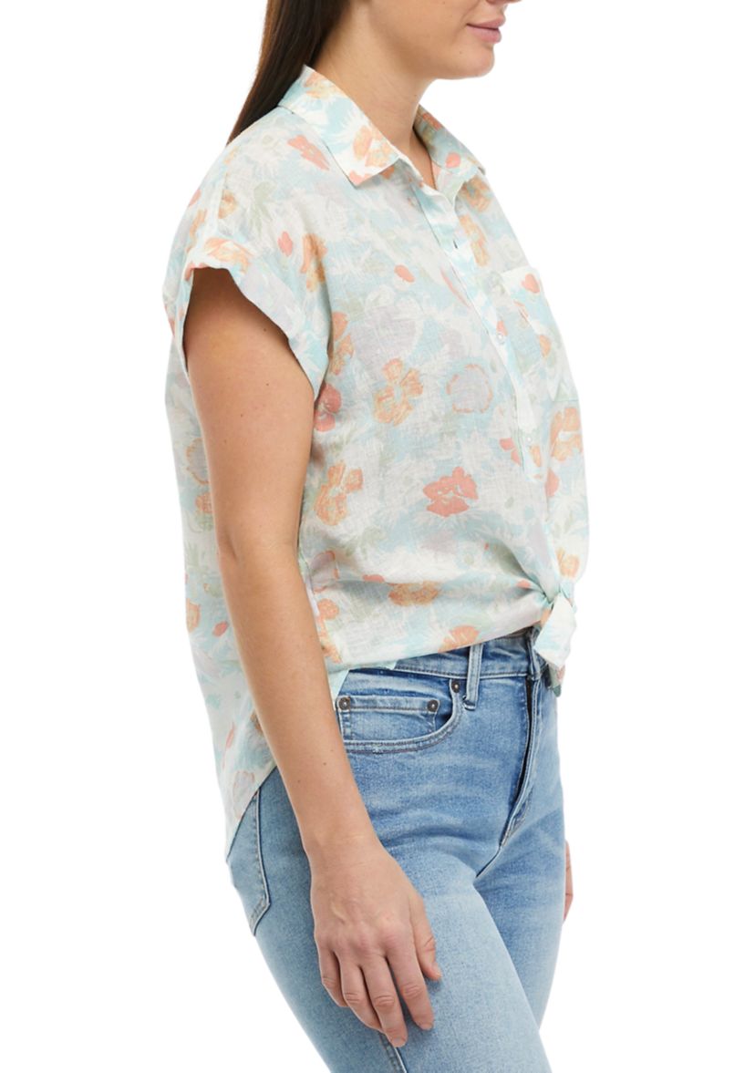 Printed Short Sleeve Camp Shirt