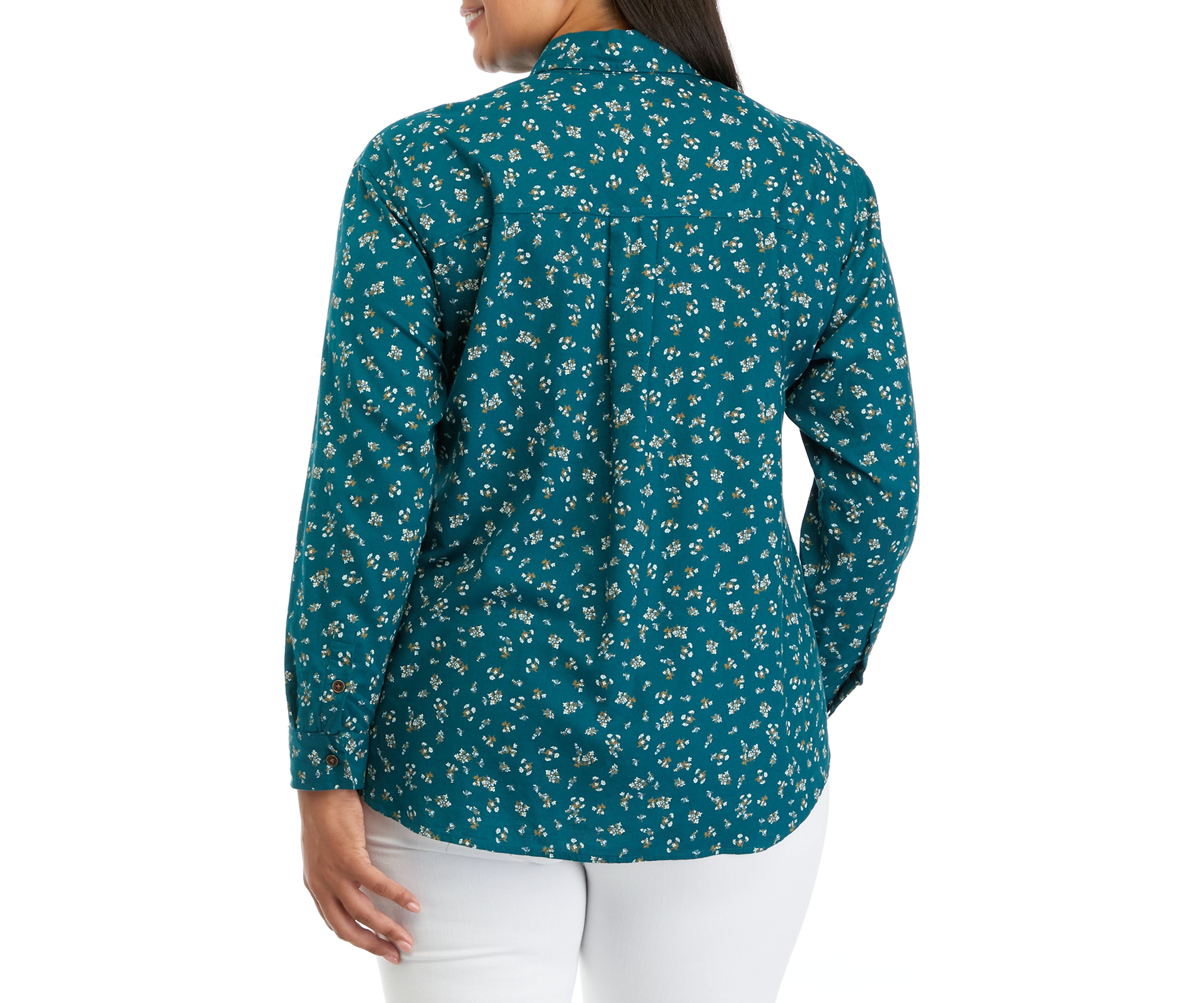 Plus Size Printed Woven Top