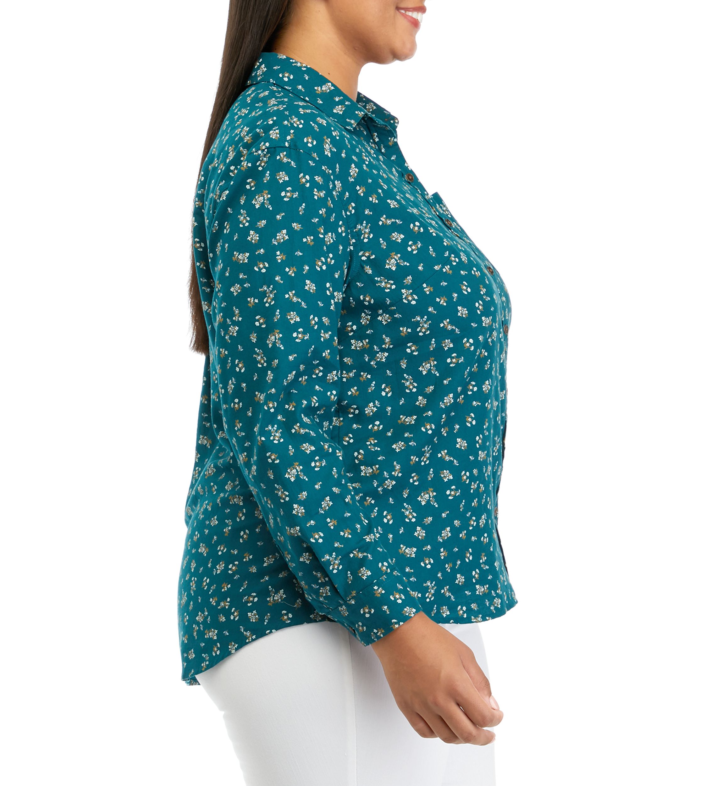 Plus Size Printed Woven Top