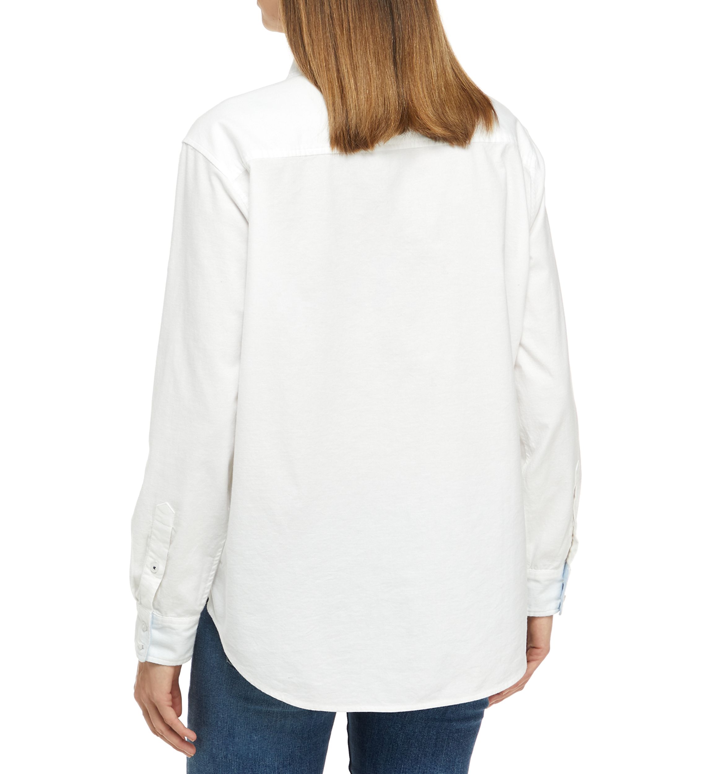 Womens Long Sleeve Oxford Boyfriend Shirt 