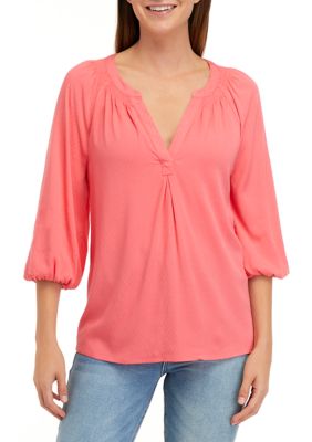 Crown & Ivy™ Women's 3/4 Sleeve Peasant Top | belk