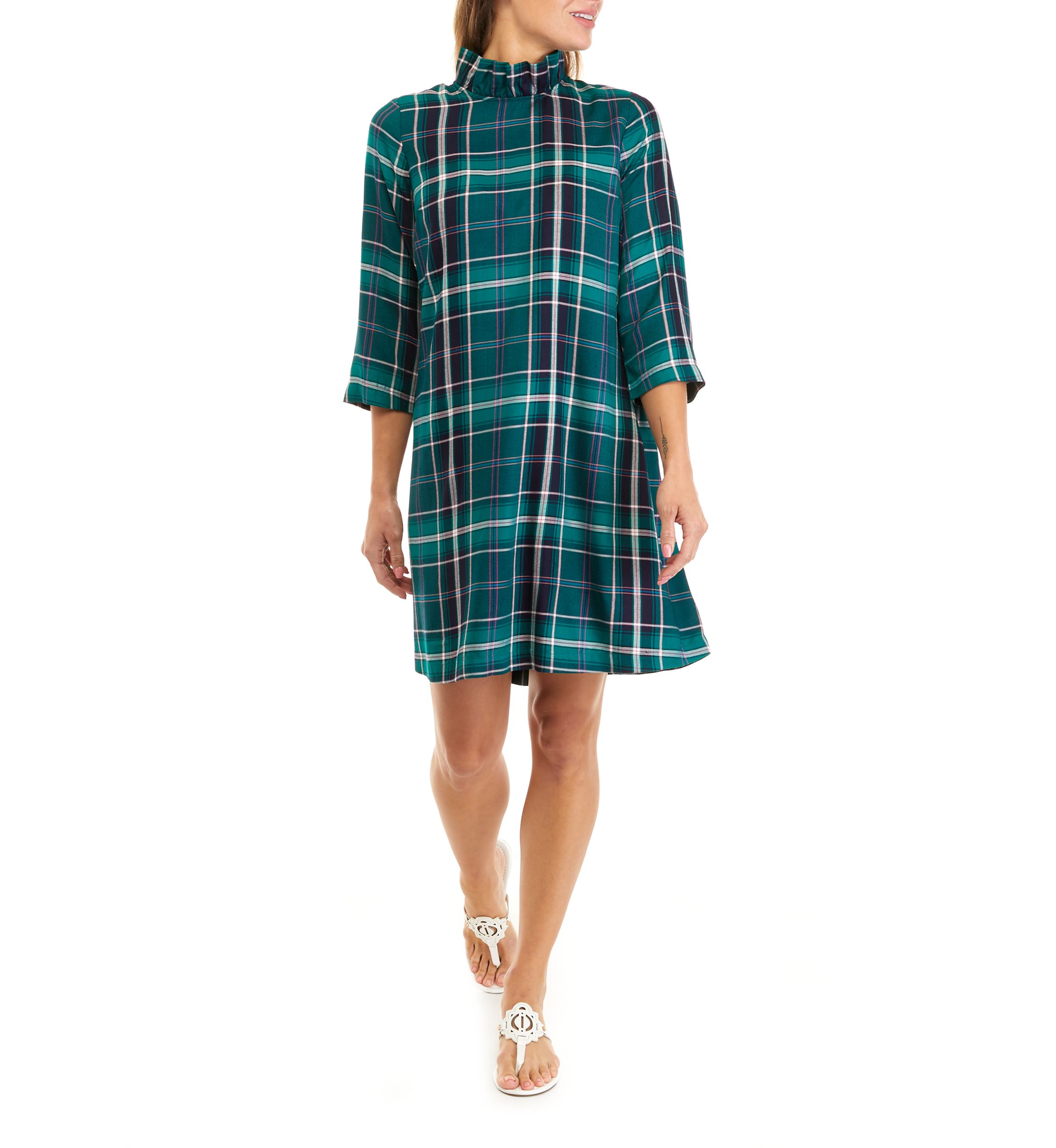 Womens Bow Back Ruffle Dress
