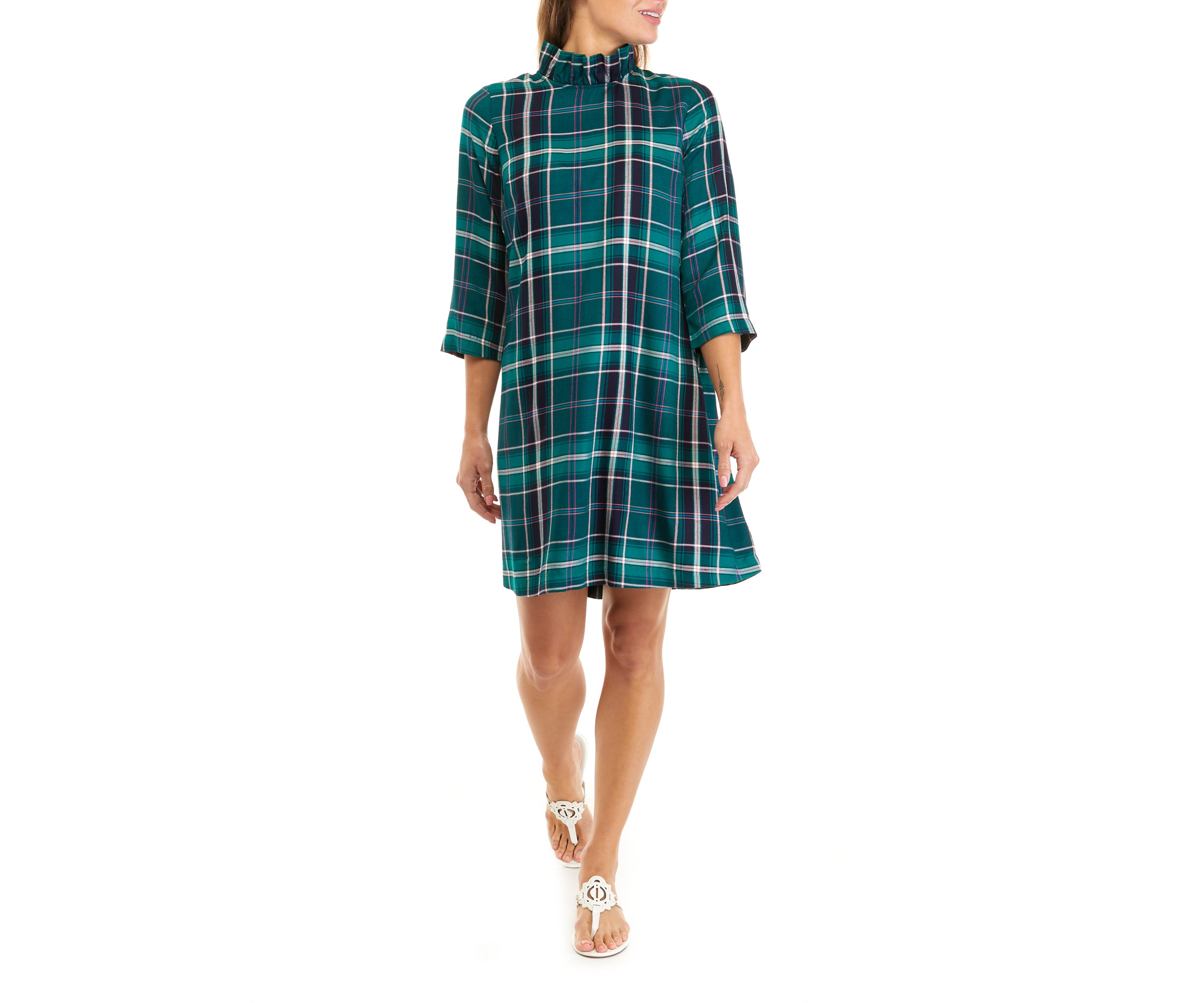 Womens Bow Back Ruffle Dress
