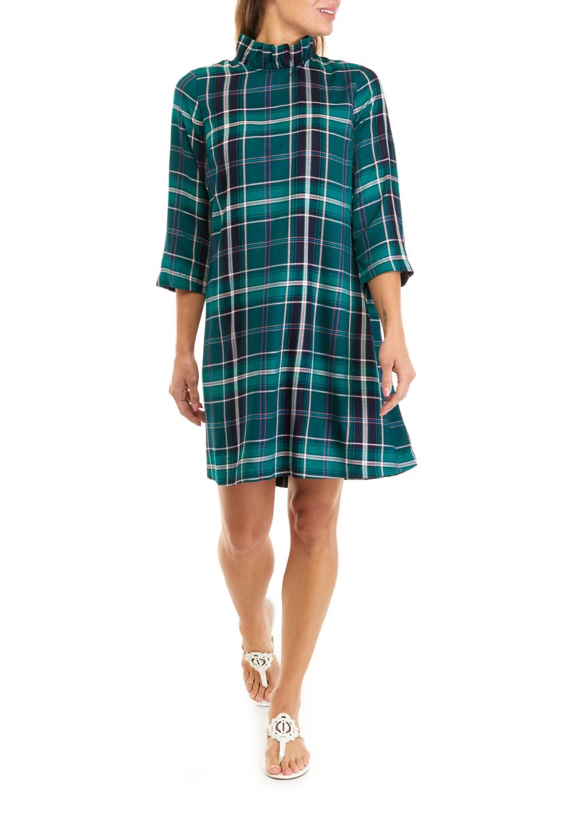 Womens Bow Back Ruffle Dress