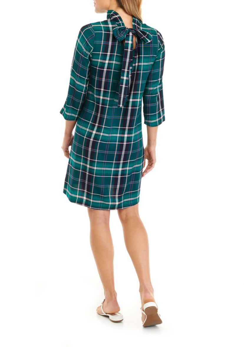 Womens Bow Back Ruffle Dress