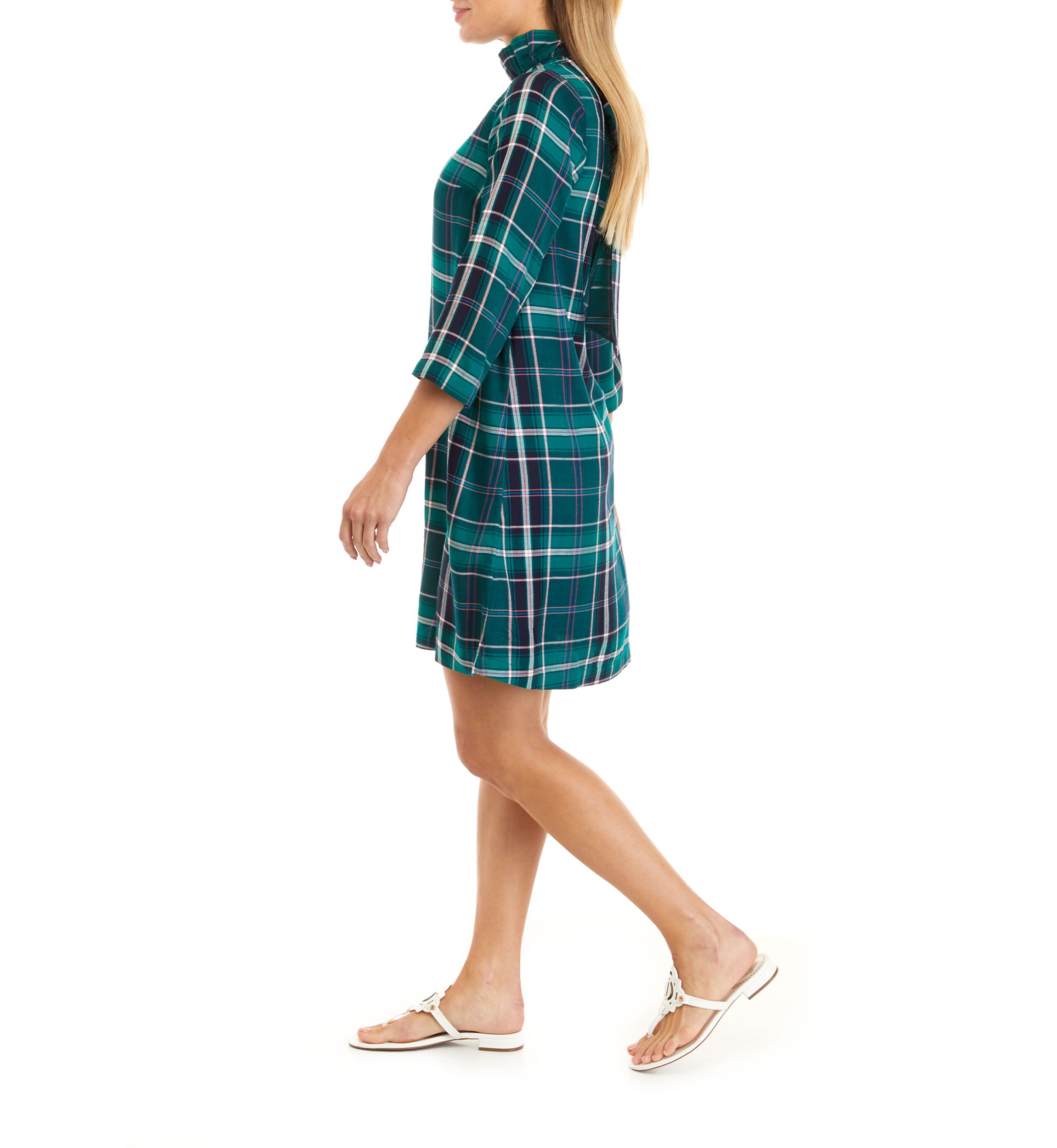 Womens Bow Back Ruffle Dress