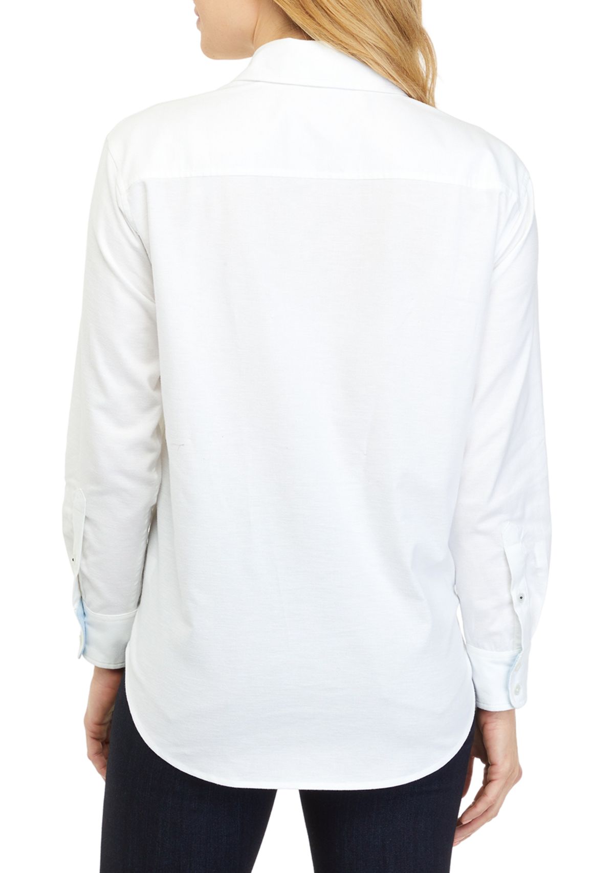 Womens Long Sleeve Oxford Boyfriend Shirt 