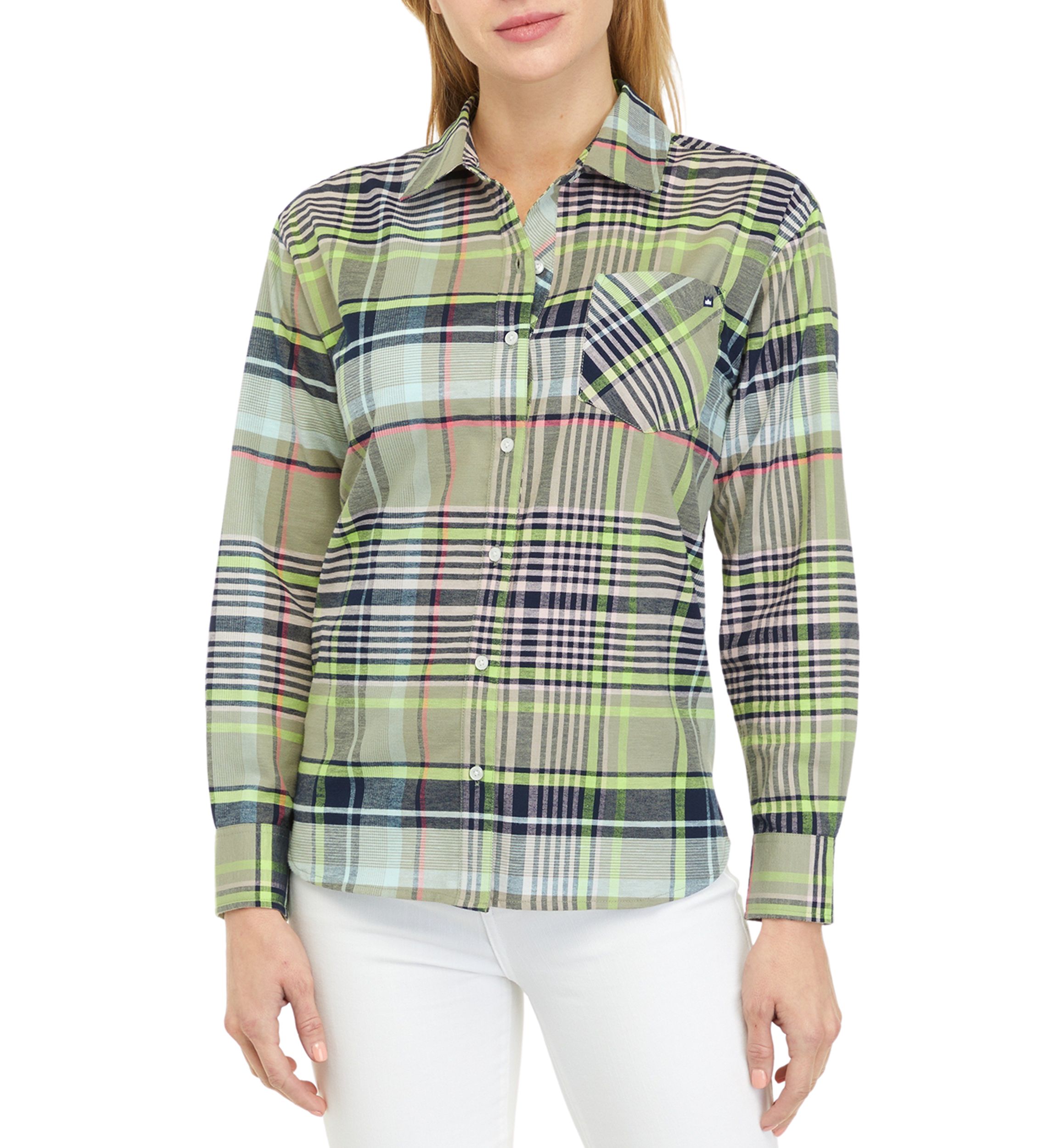 Womens Long Sleeve Oxford Button Down Shirt