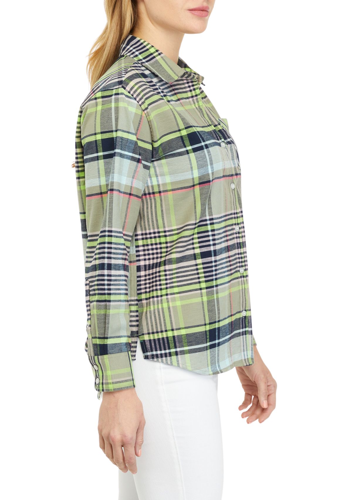 Womens Long Sleeve Oxford Button Down Shirt