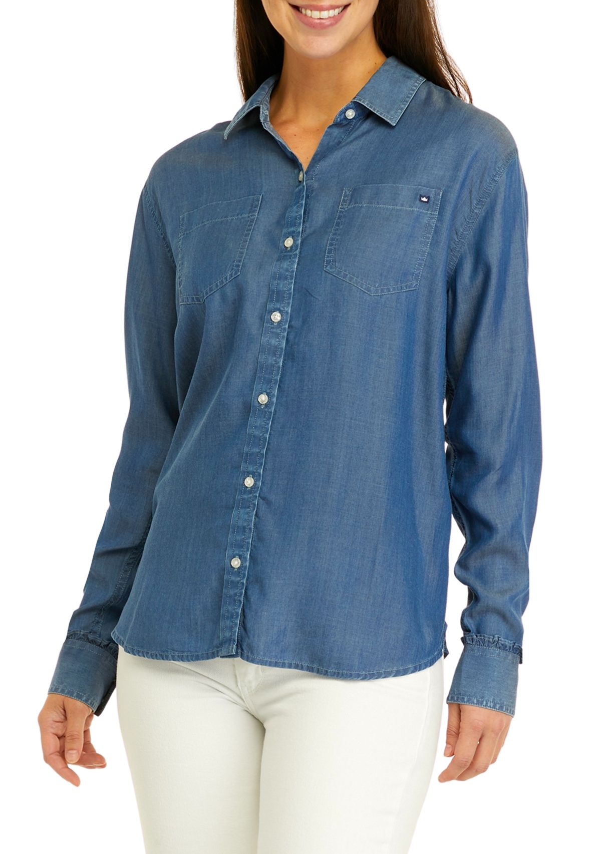 Womens Chambray Boyfriend Shirt