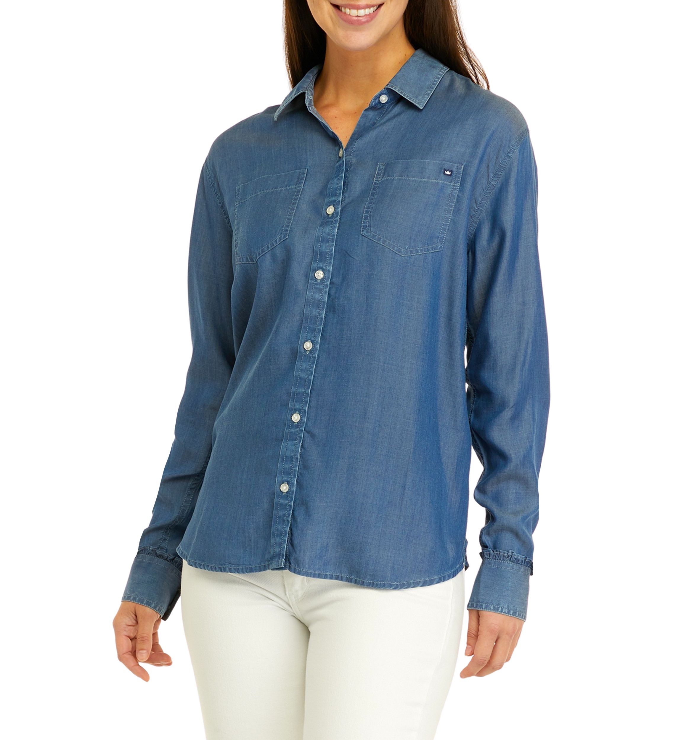 Womens Chambray Boyfriend Shirt